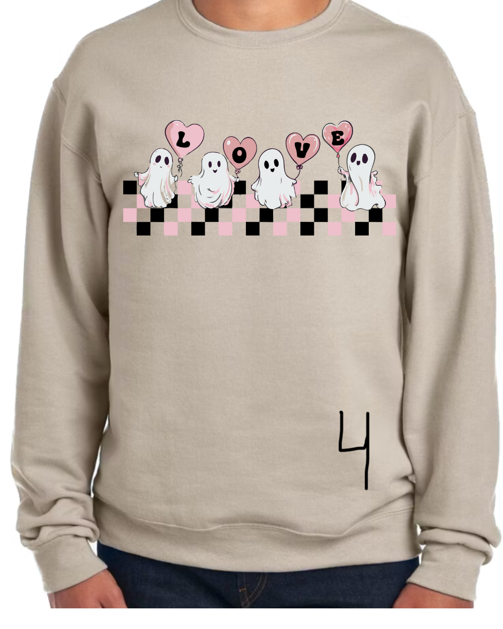 Spring time Boo-Jee Ghost and Mushroom Sweatshirts