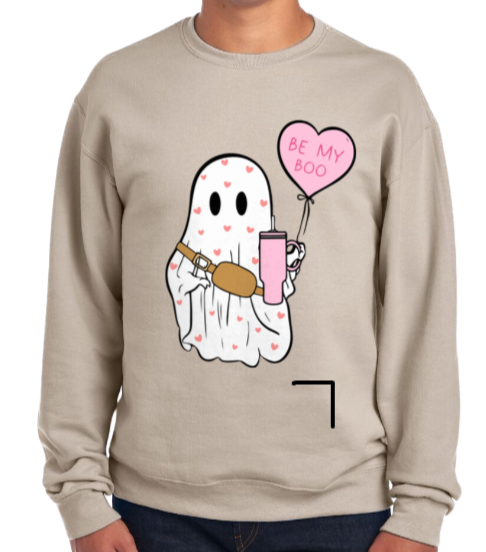 Spring time Boo-Jee Ghost and Mushroom Sweatshirts
