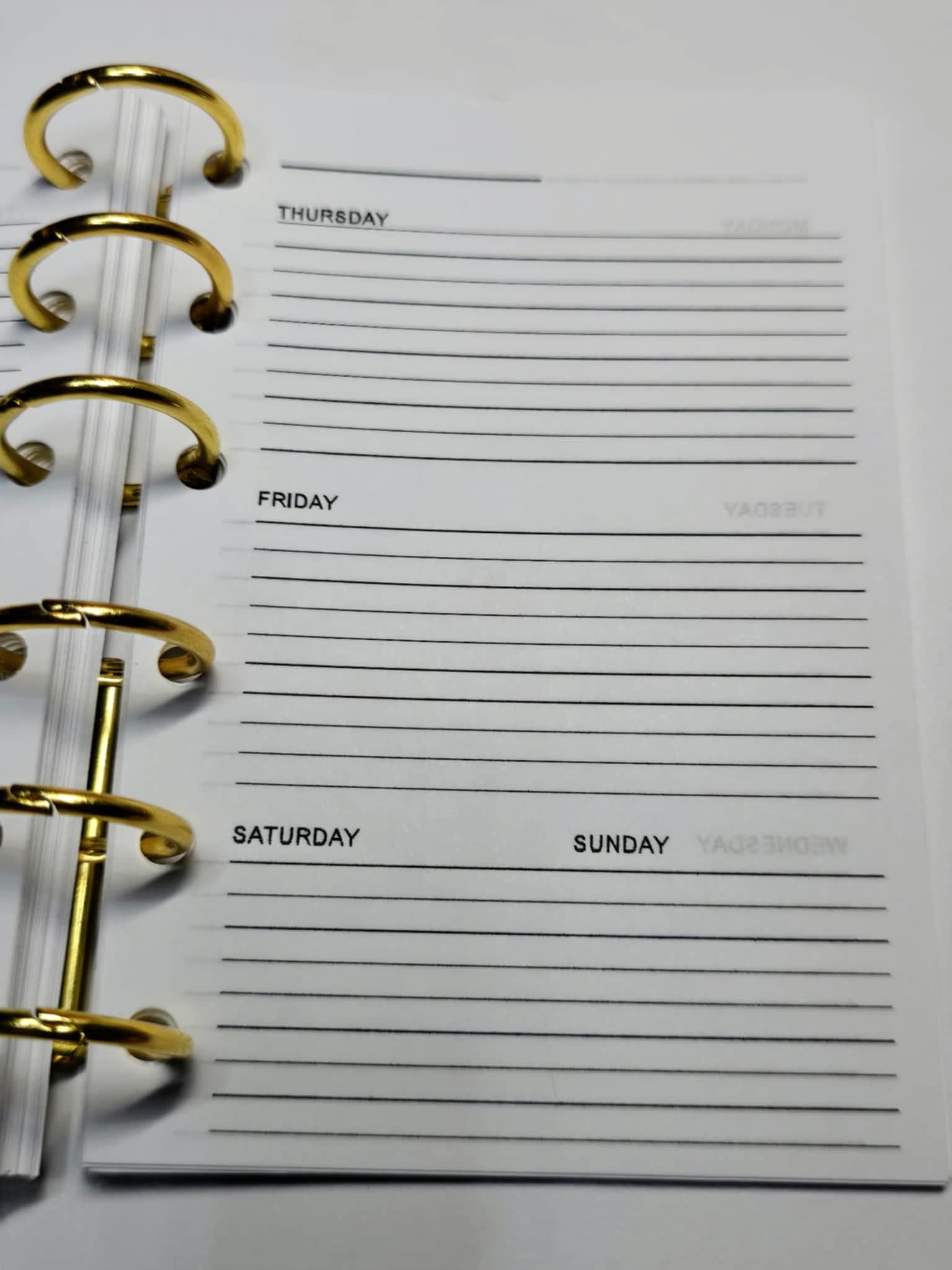 A7 Planner Inserts PM Pocket Sized