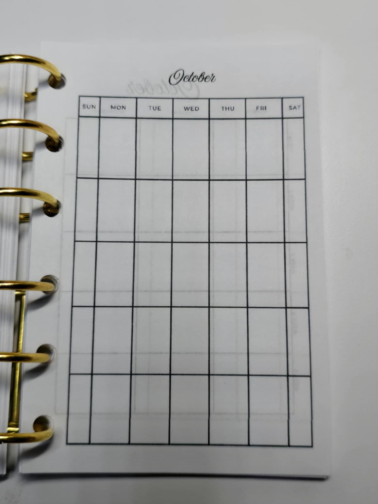 A7 Planner Inserts PM Pocket Sized