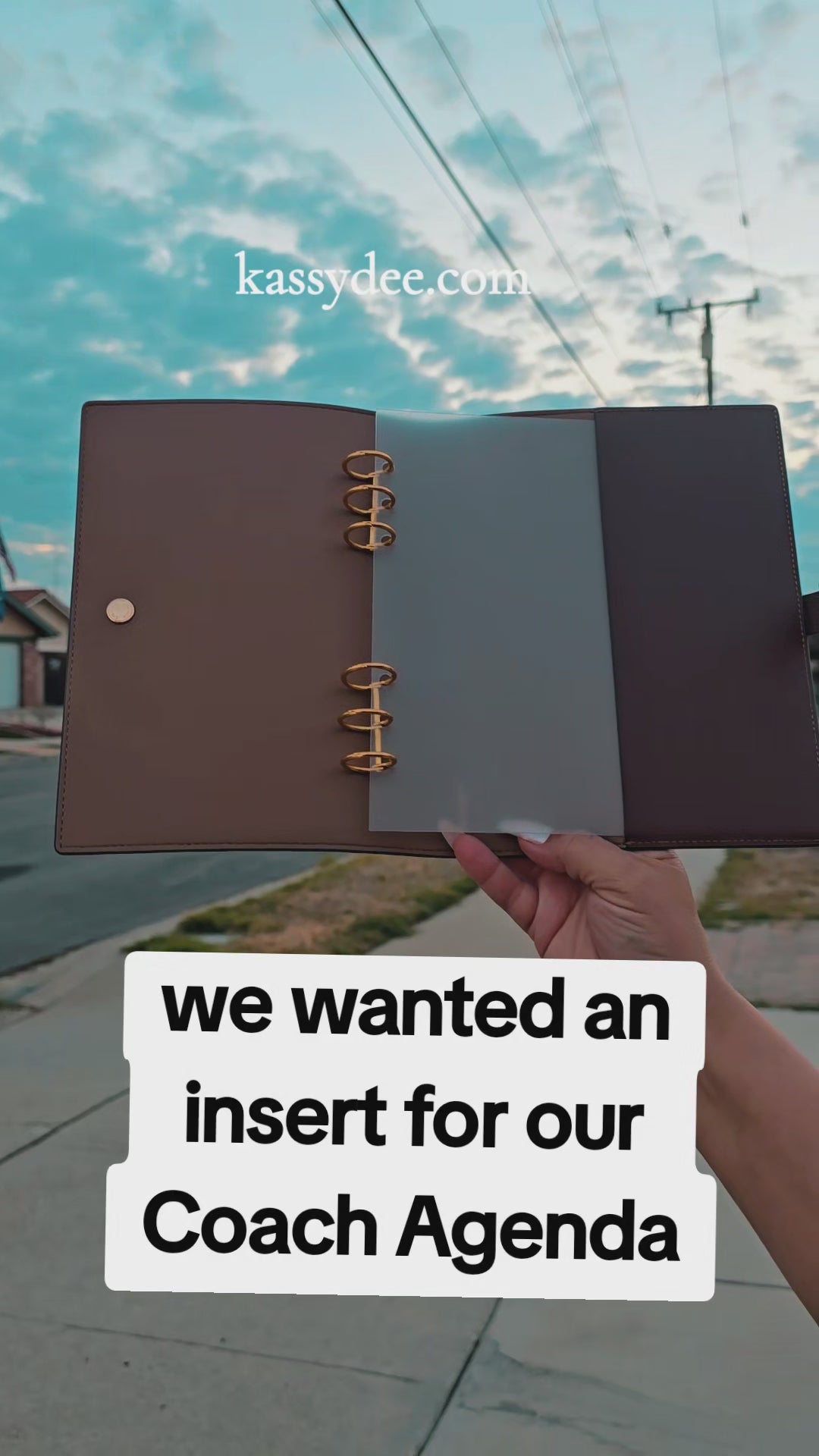 Ring Insert for Coach Agenda or LV GM Cover Agenda