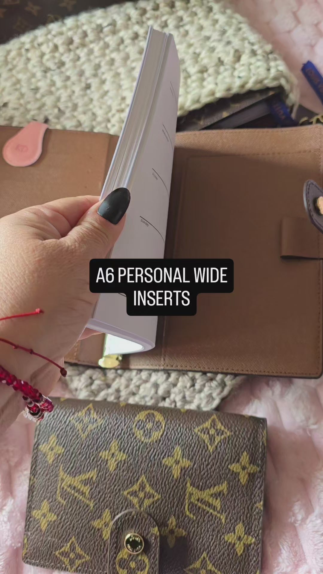 PERSONAL WIDE Inserts Fits LV MM WIDE Agenda