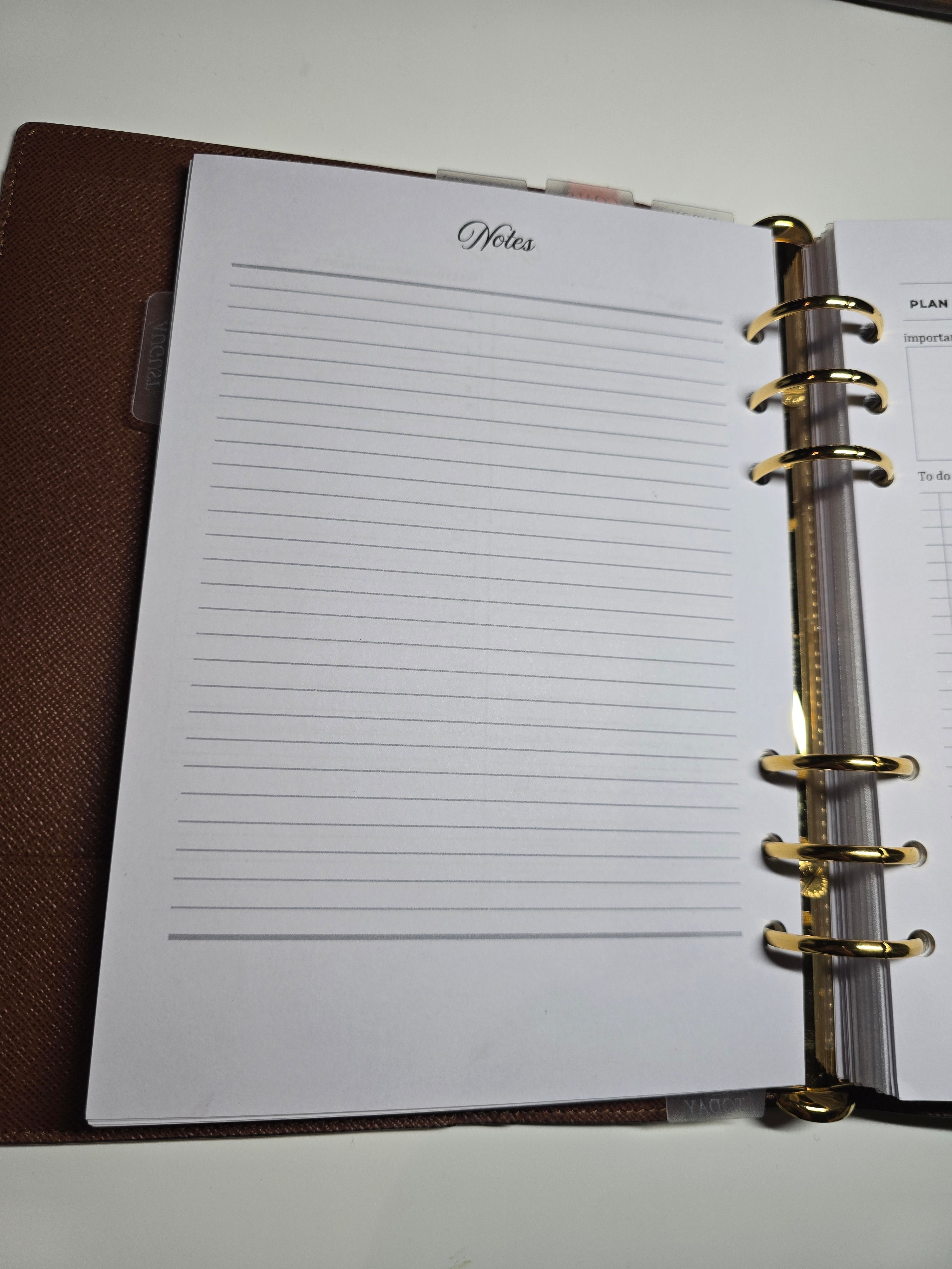 Daily Hourly and Notes Inserts A5