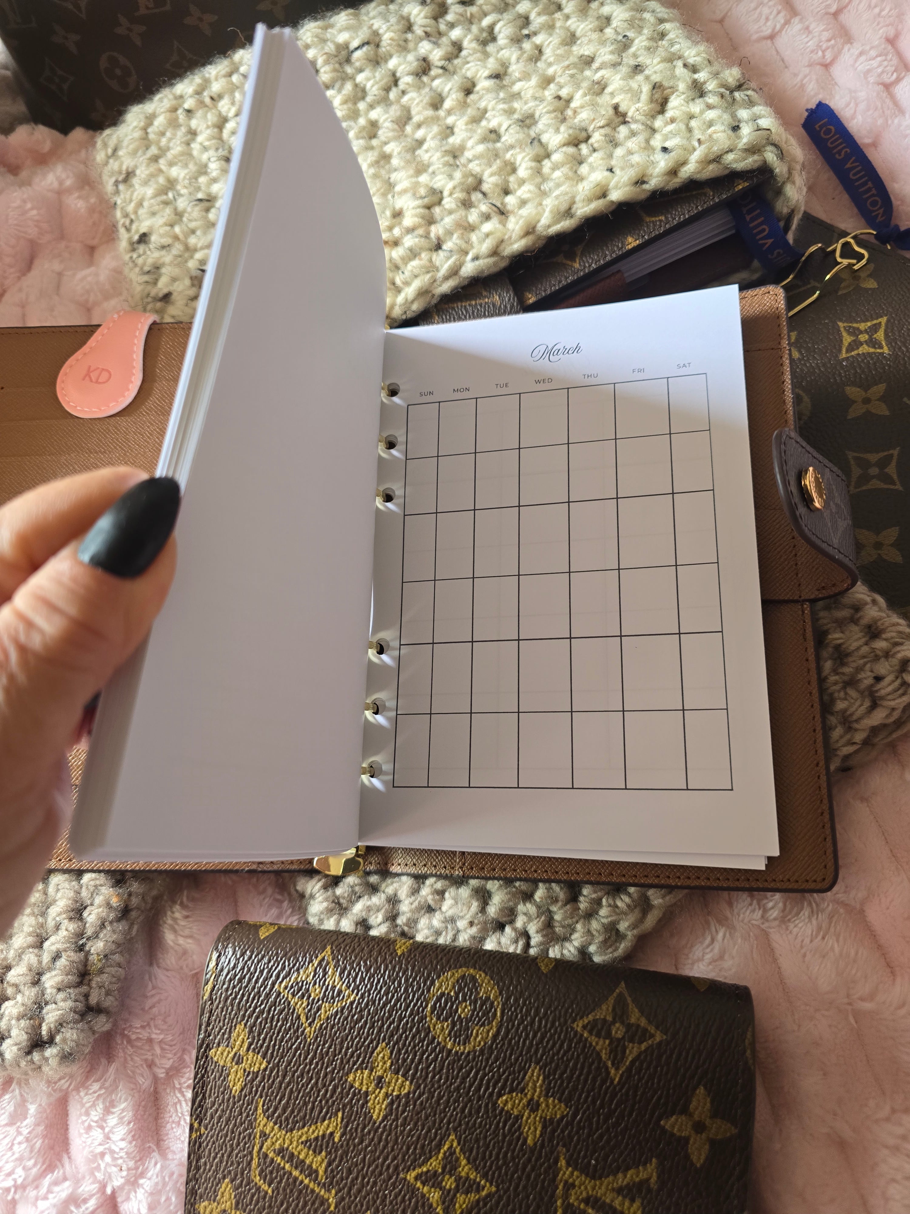 PERSONAL WIDE Inserts Fits LV MM WIDE Agenda