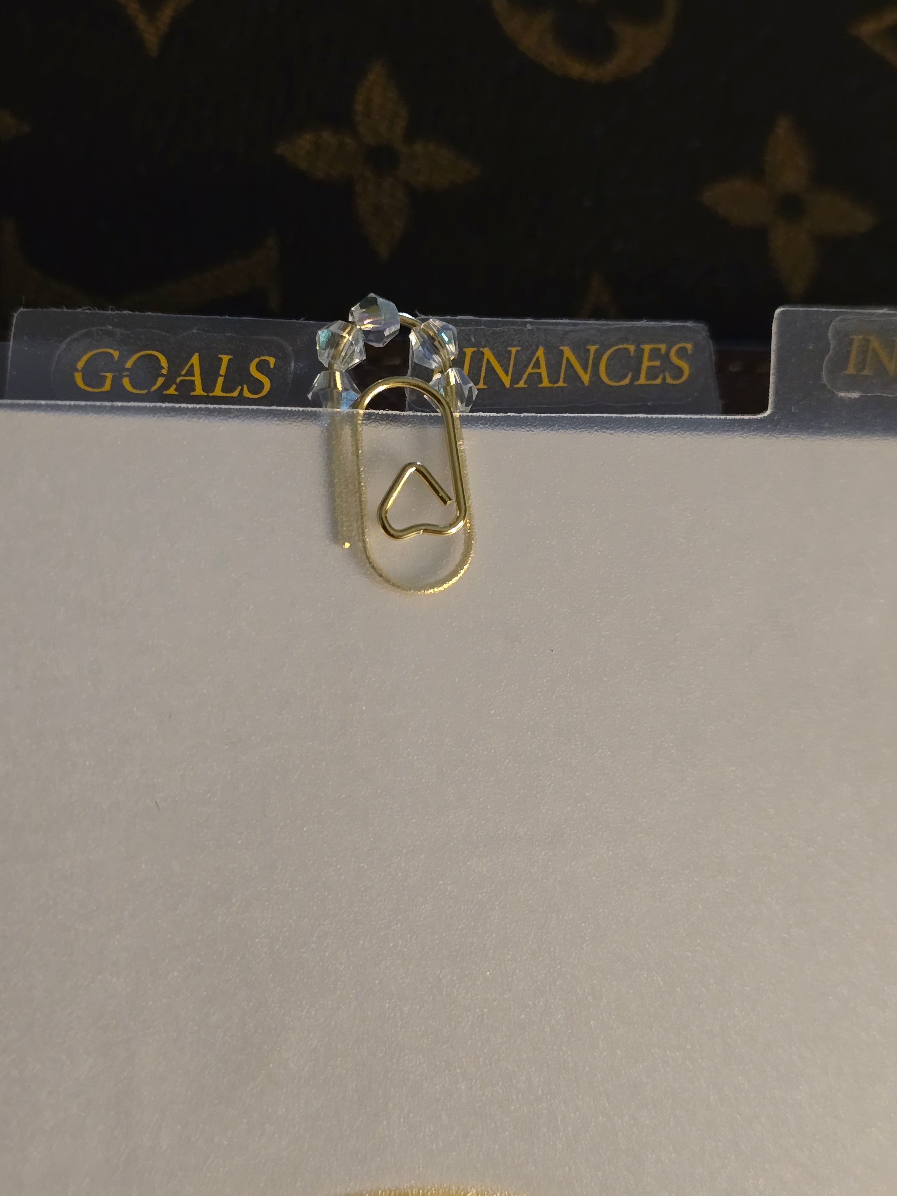 Crystal Mini Paper Clip Bookmark