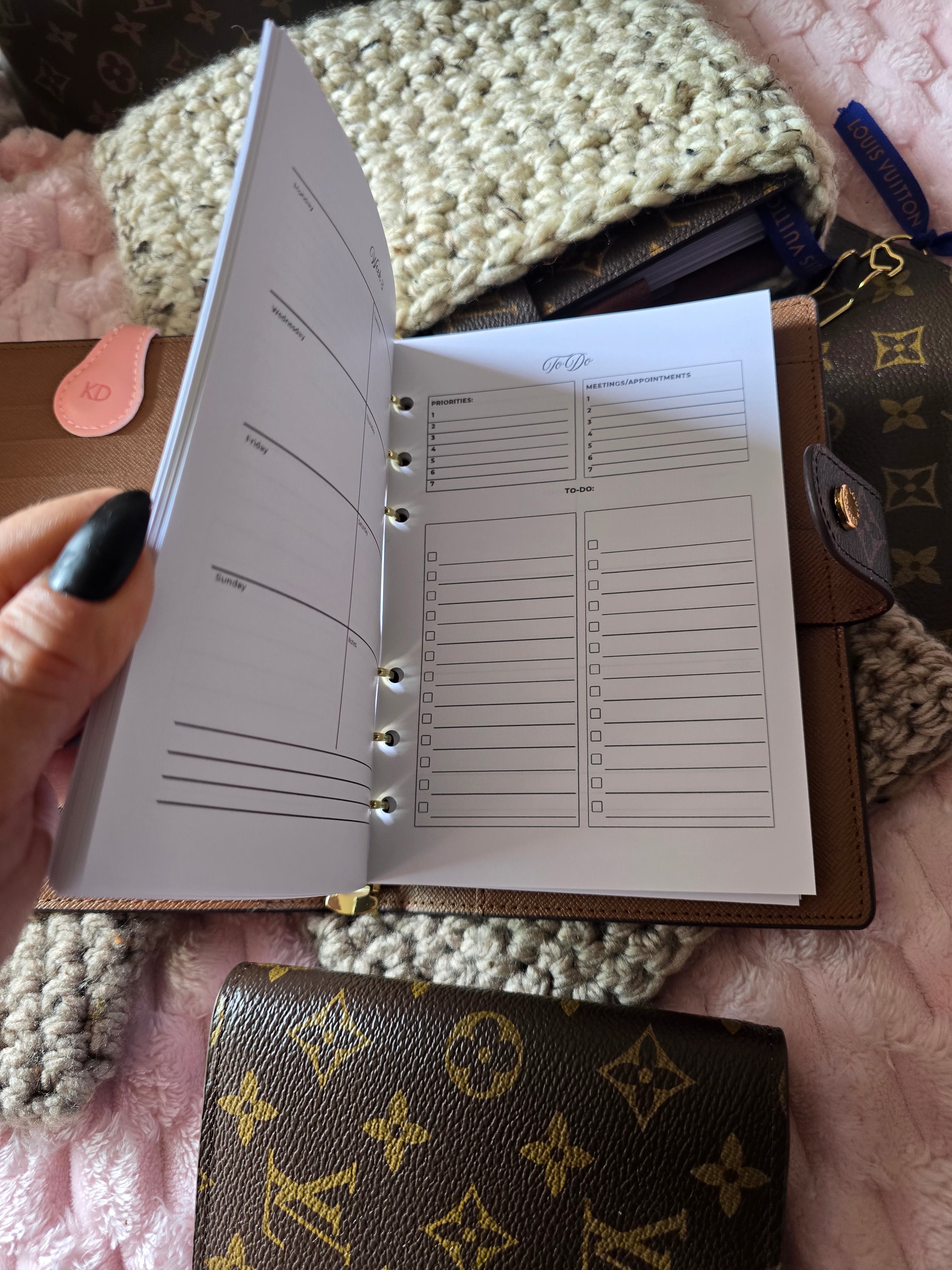 PERSONAL WIDE Inserts Fits LV MM WIDE Agenda