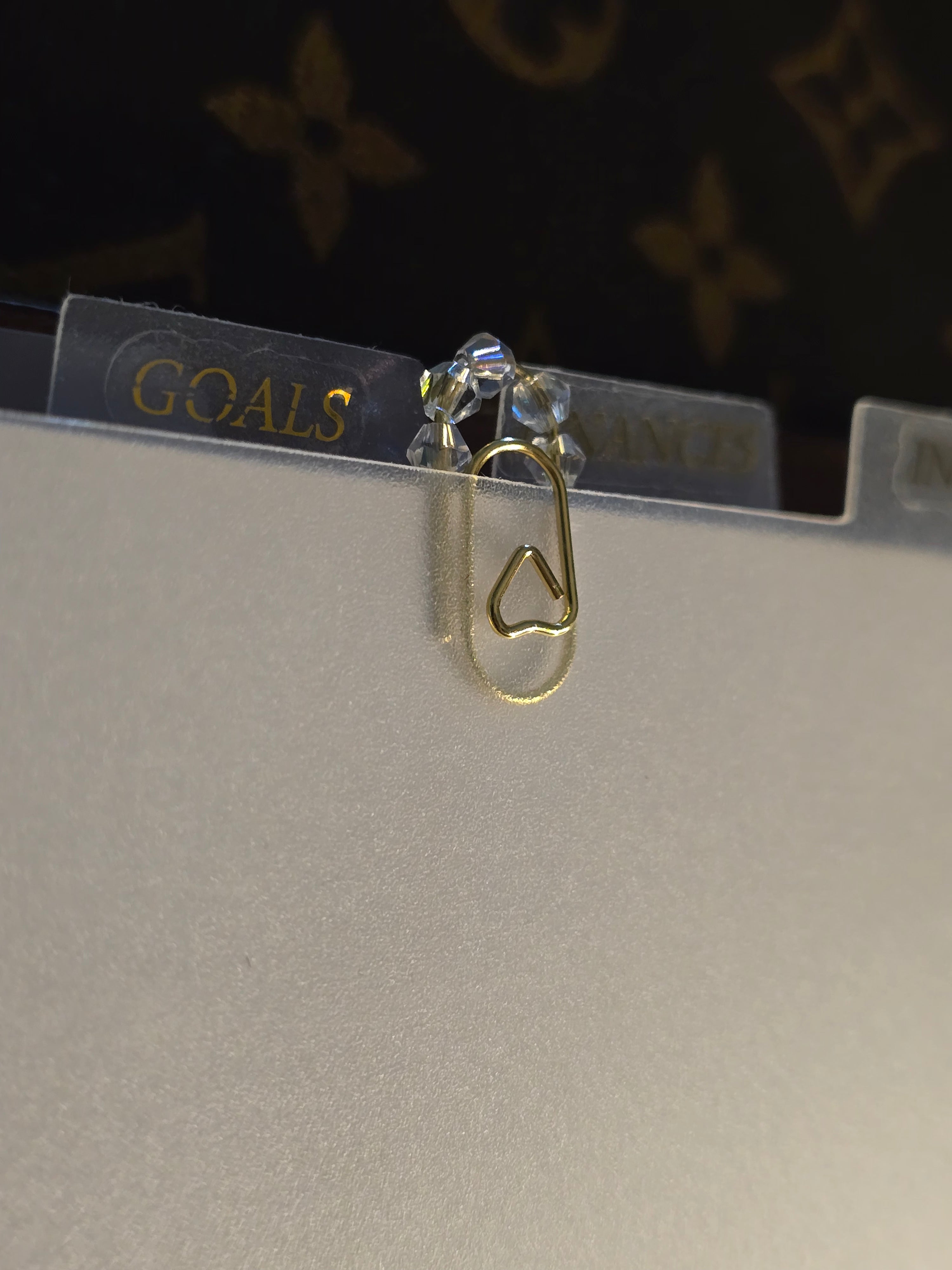 Crystal Mini Paper Clip Bookmark