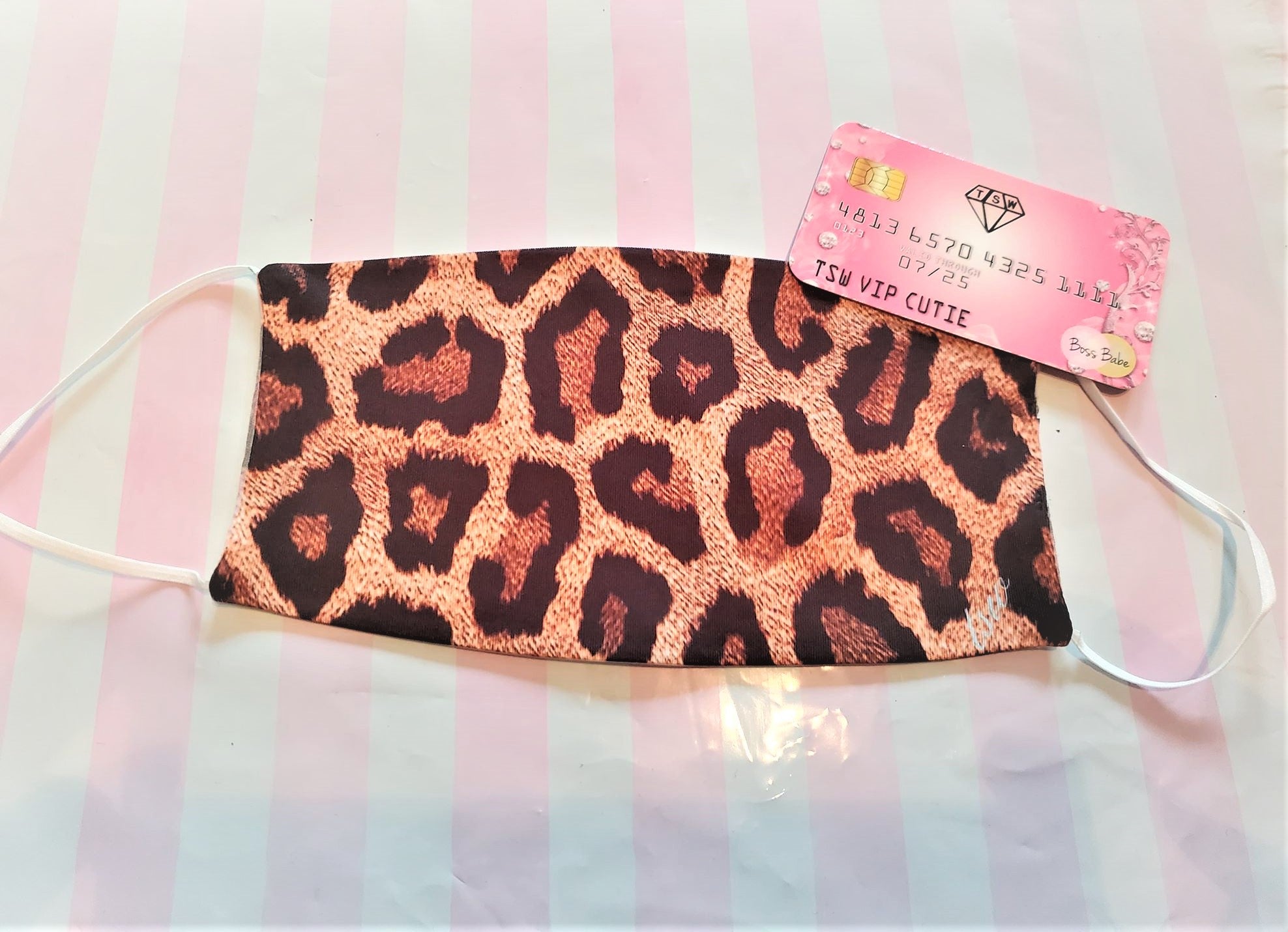 Cheetah Print Adult Face Mask Organic Cotton