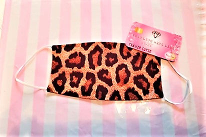 Cheetah Print Adult Face Mask Organic Cotton