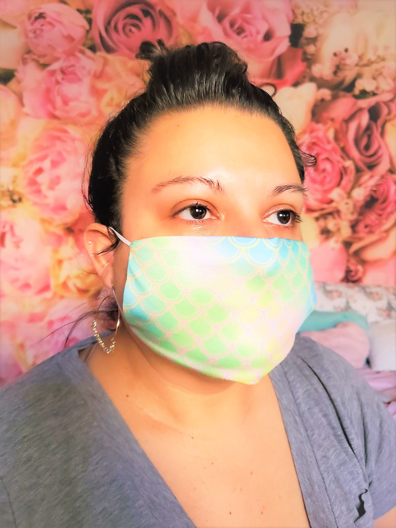 "Mermaid Luver" Adult Face Mask Organic Cotton