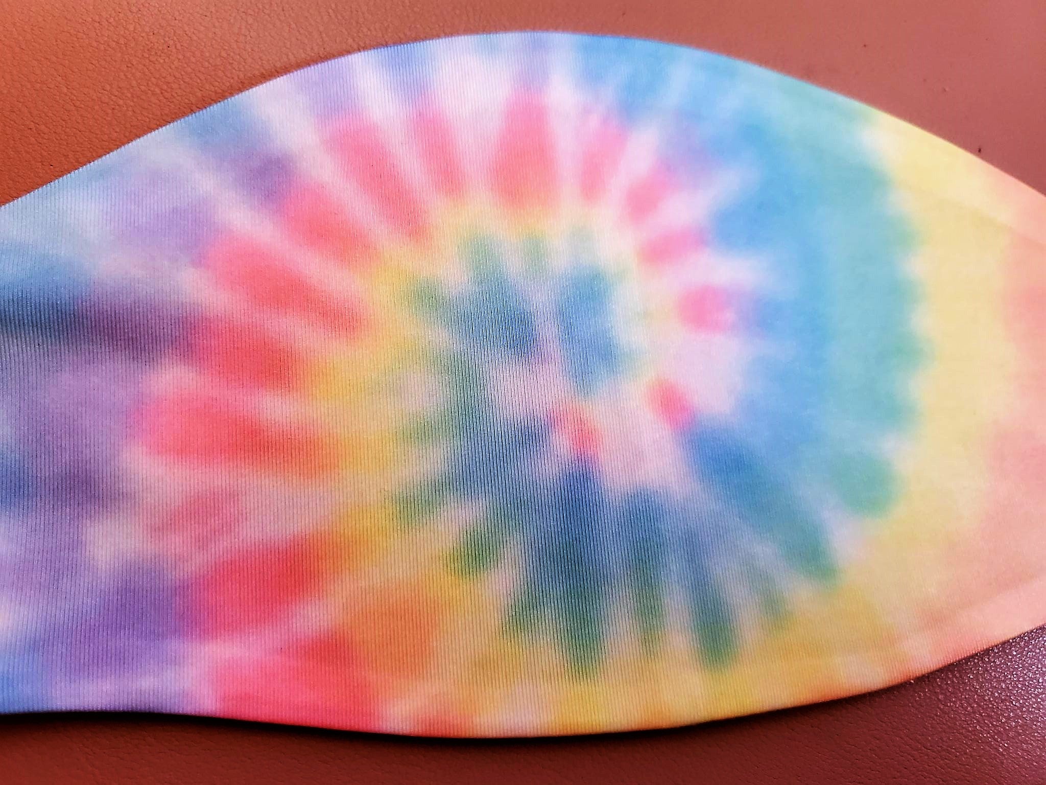 Cotton Candy Swirl Tie Dye Adult Face Mask Organic Cotton