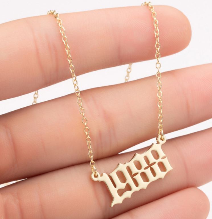 Year Number Necklace