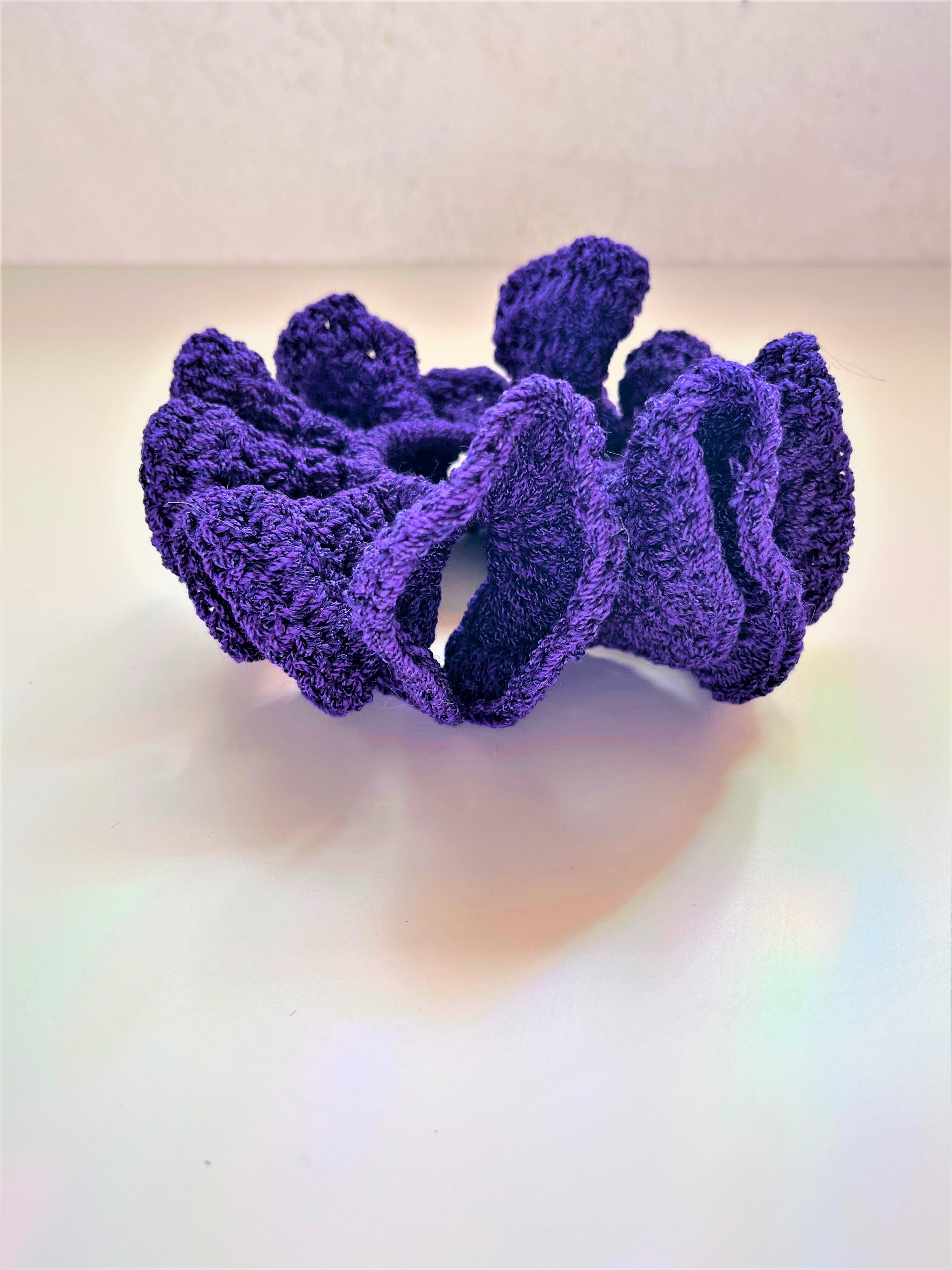 CROCHET LOVE PURPLE SCRUNCHY TALL
