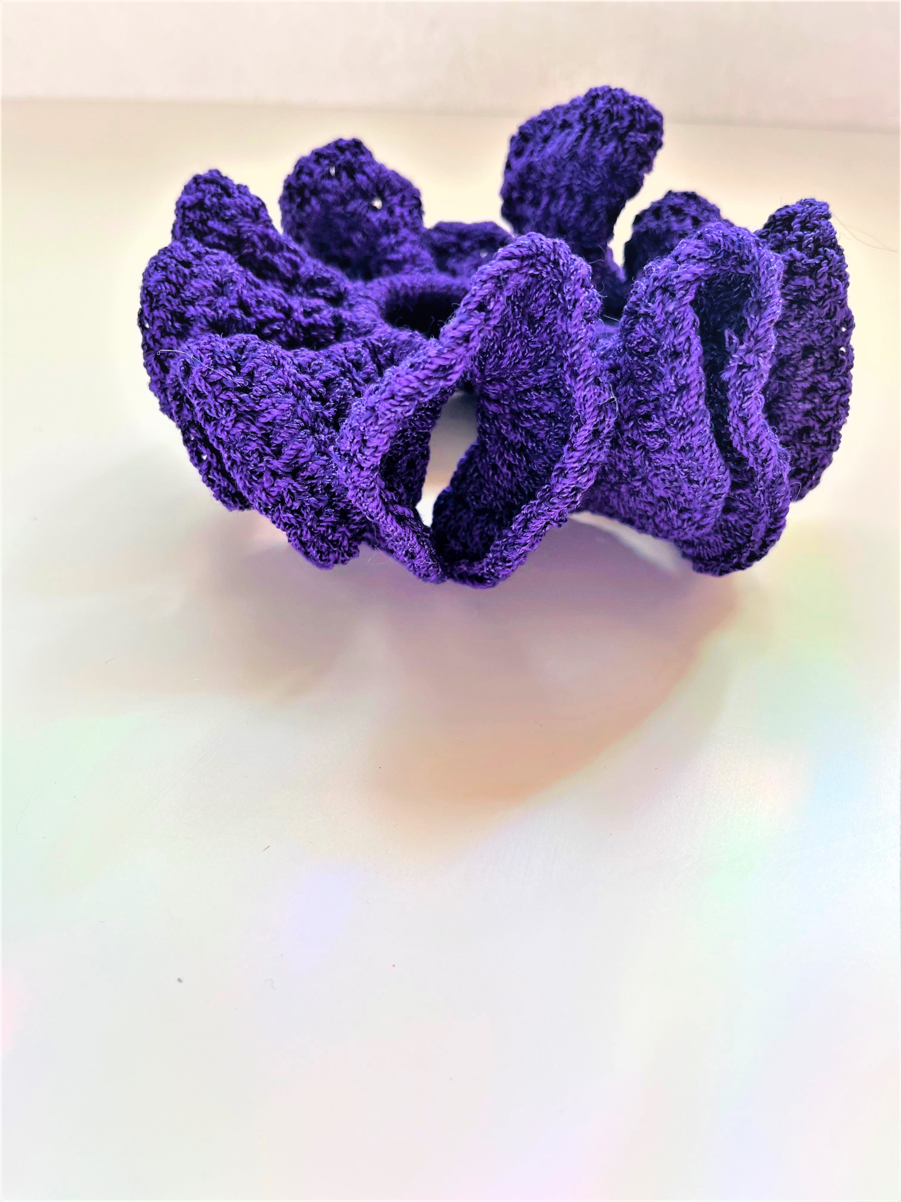 CROCHET LOVE PURPLE SCRUNCHY TALL