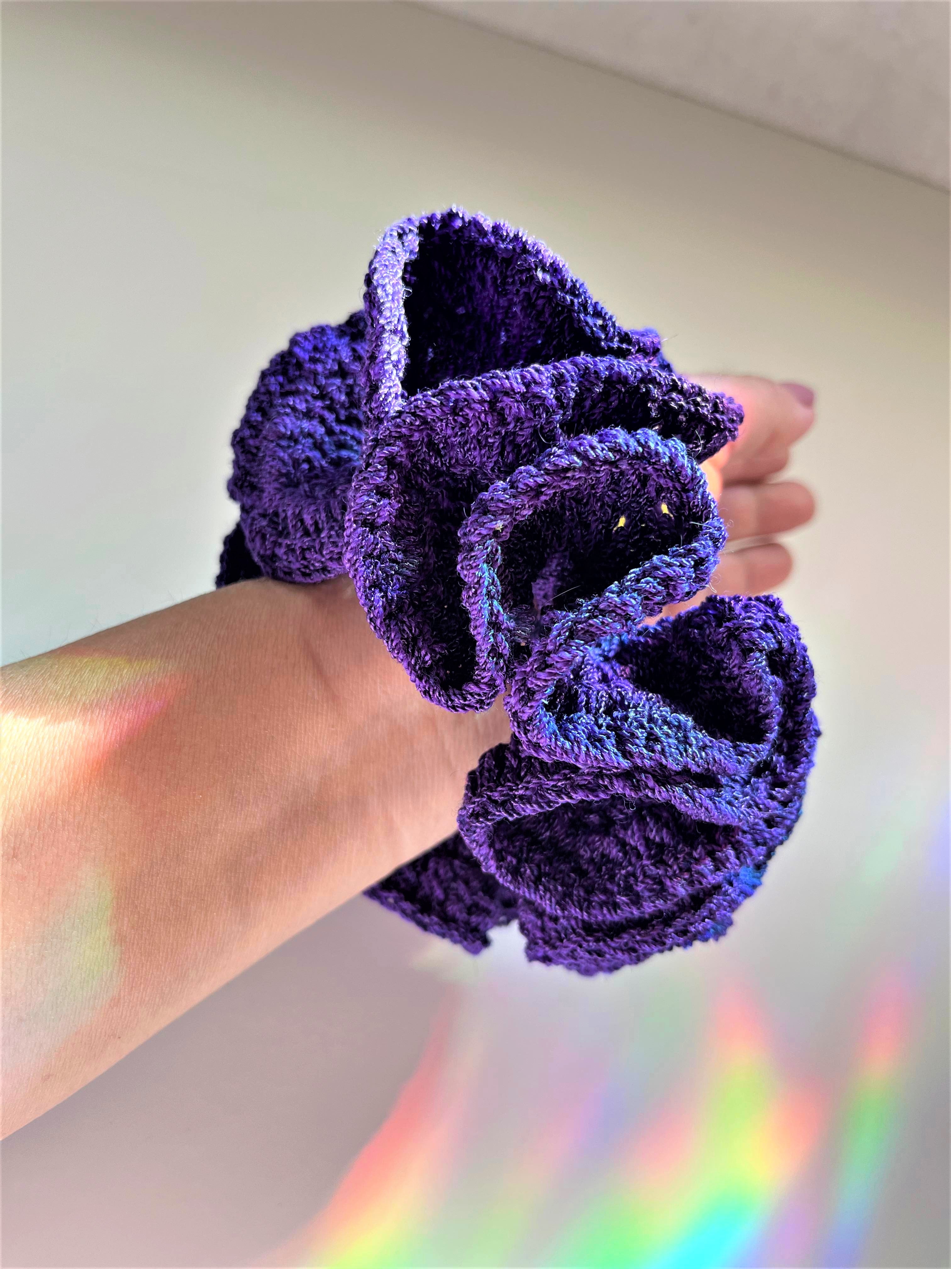 CROCHET LOVE PURPLE SCRUNCHY TALL
