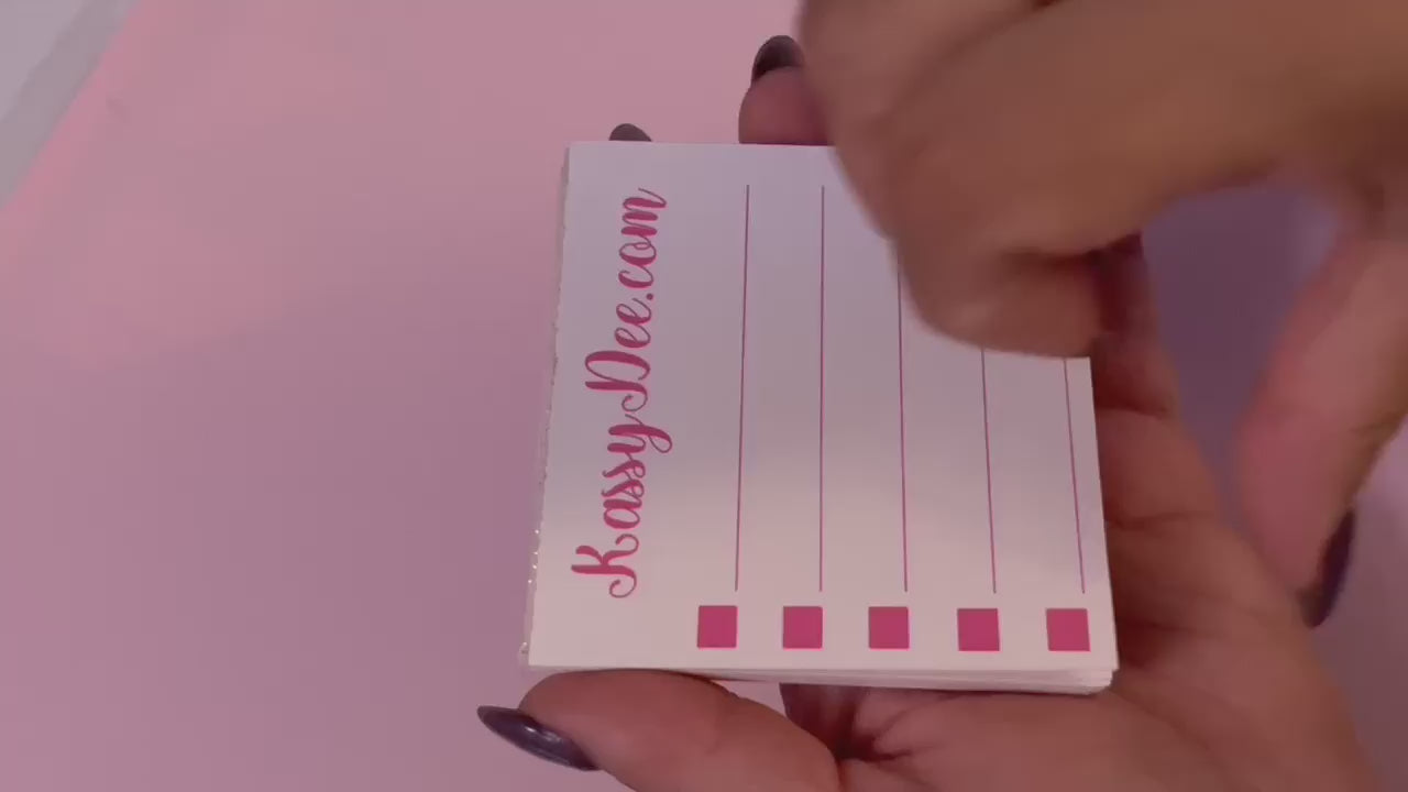 Pink Custom Notepad and Pink Diamond Pen