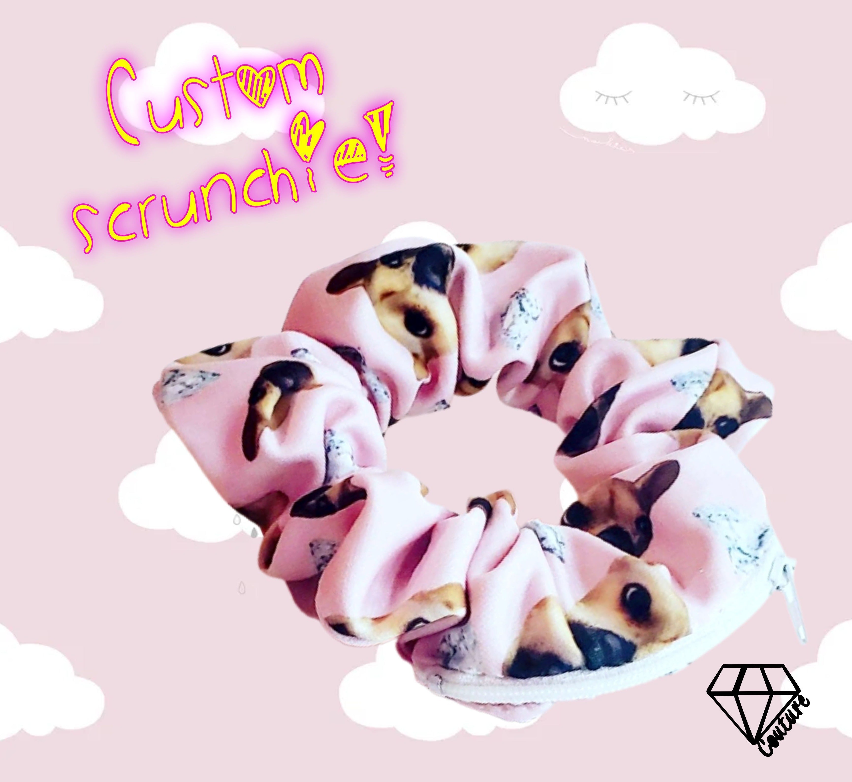 CUSTOM SCRUNCHY WITH ZIPPER TALL