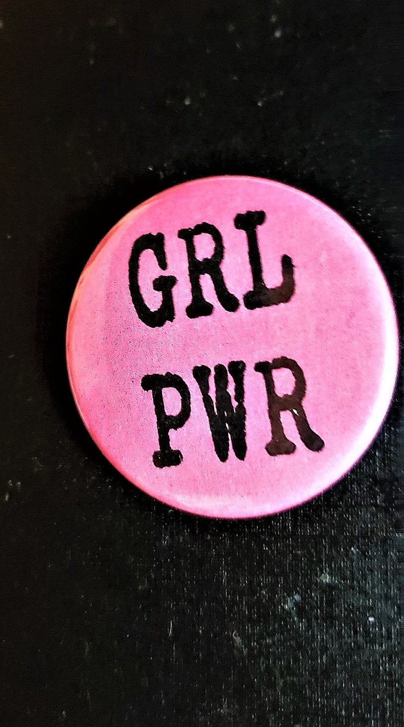 GRL PWR (Girl Power) Pin Button 1.5"