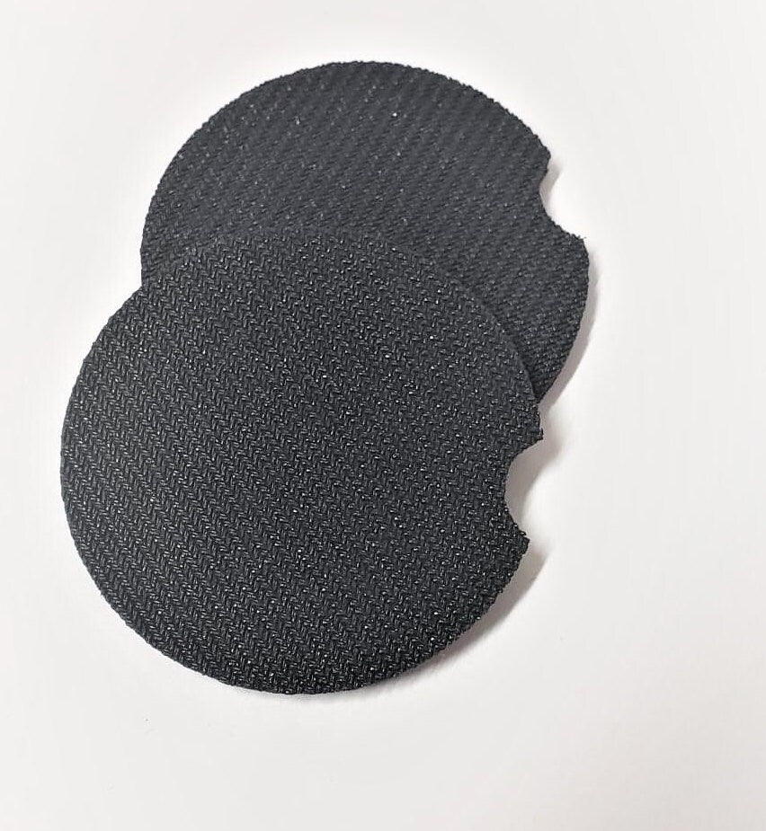 2 Never Give Up FLOWER CAR COASTERS 1 Pair Printed on Car Coasters