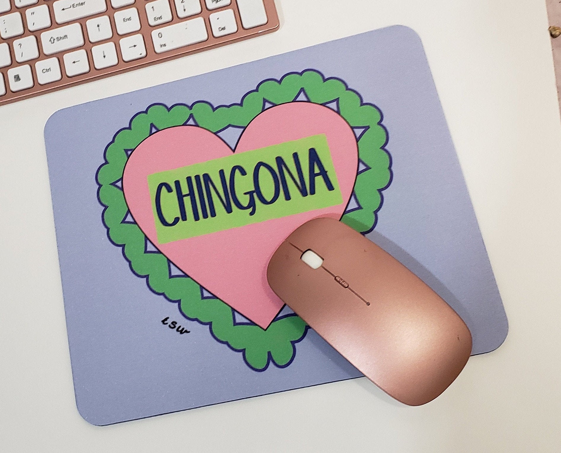 CHINGONA HEART Mouse Pad-square