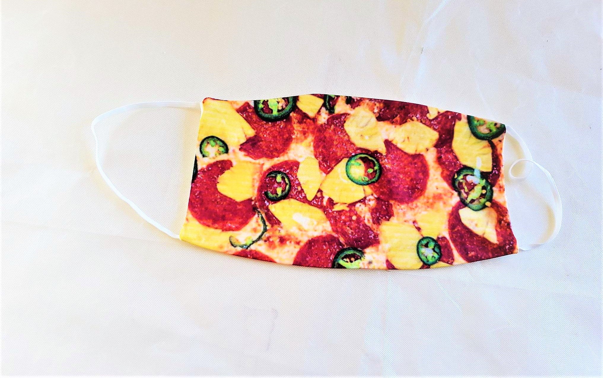 PIZZA MASK Print Adult Face Mask Double Layer