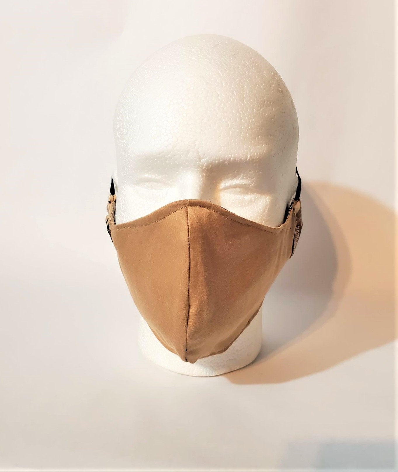 COUNTRIES TRAVEL BEIGE Adult Face Mask Double Layer Face Cover Washable Reusable Made in Orange, California