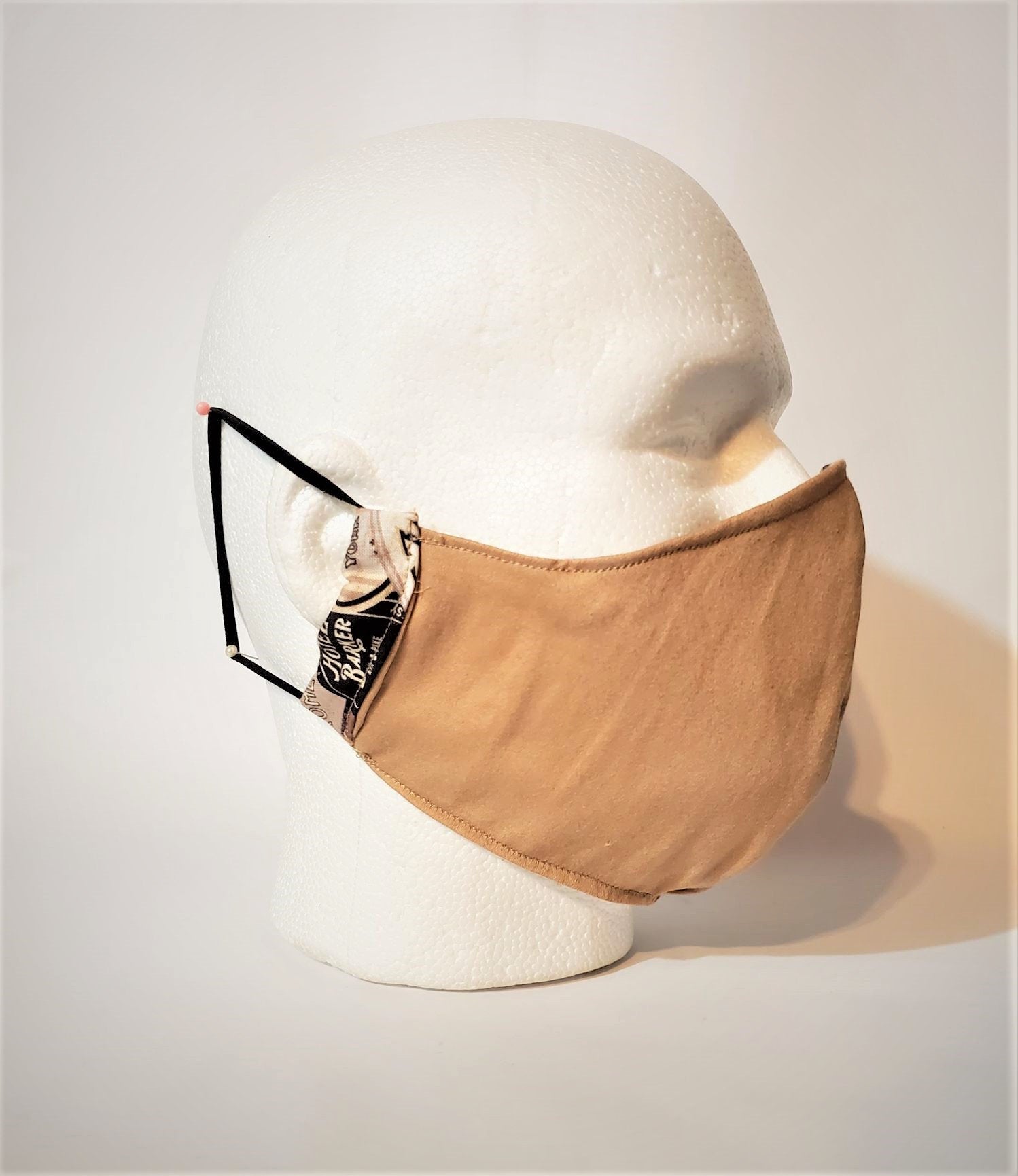 COUNTRIES TRAVEL BEIGE Adult Face Mask Double Layer Face Cover Washable Reusable Made in Orange, California