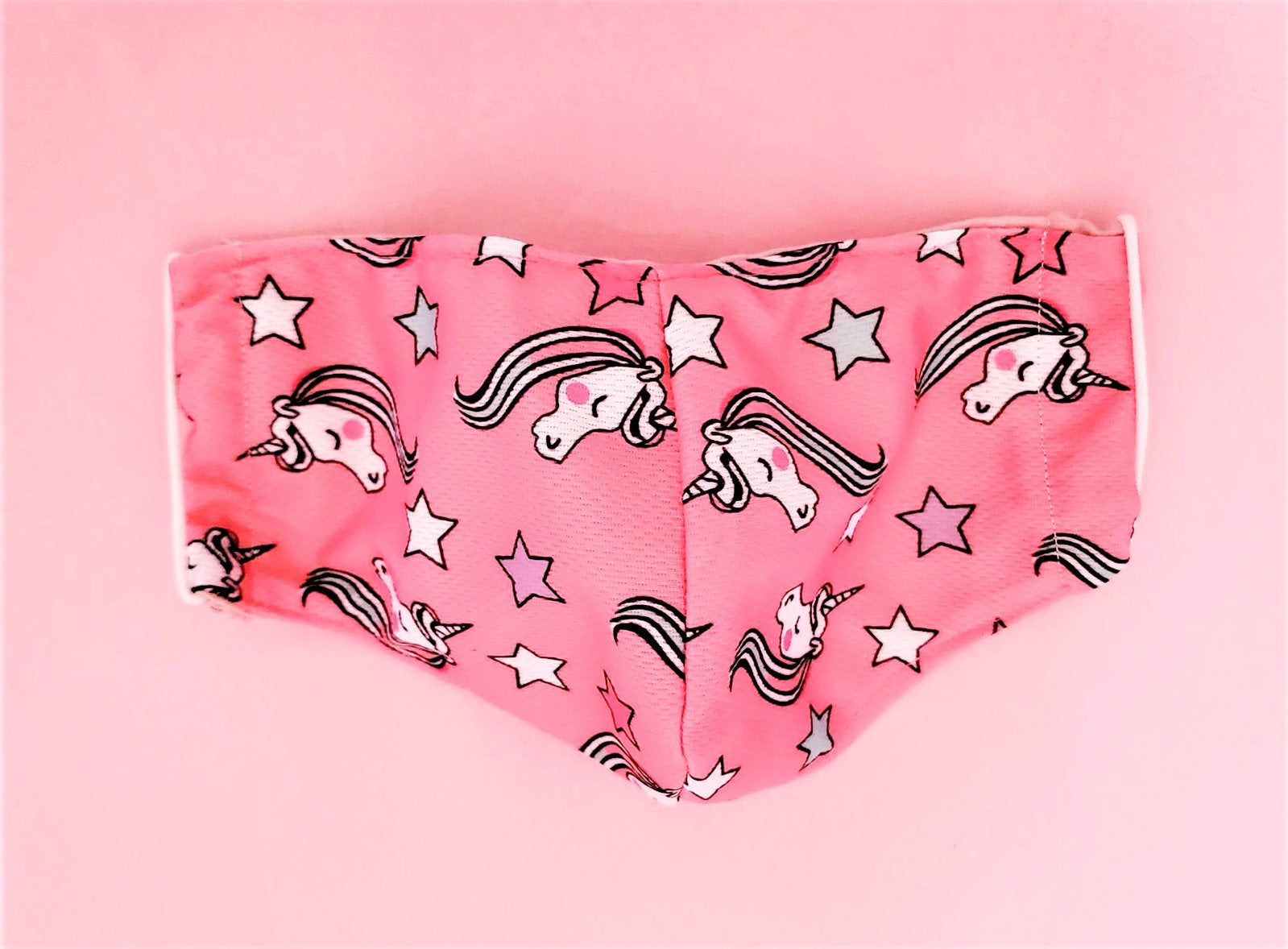 UNICORN STARS PINK Adult Face Mask Double Layer Face Cover Washable Reusable Made in Orange, California