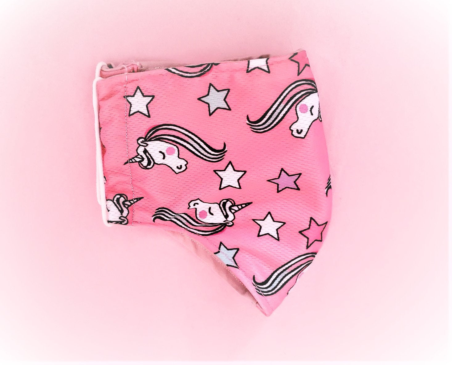 UNICORN STARS PINK Adult Face Mask Double Layer Face Cover Washable Reusable Made in Orange, California