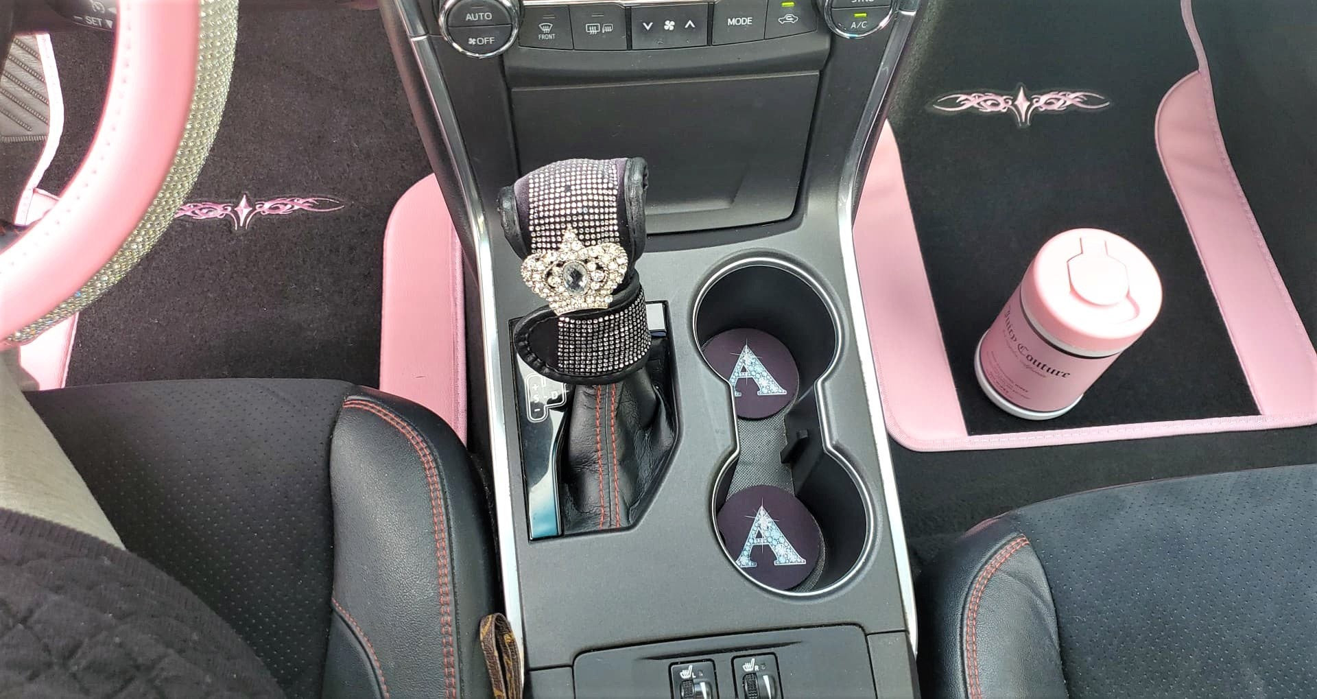 2 Car Coasters 1 Pair Diamond Letters