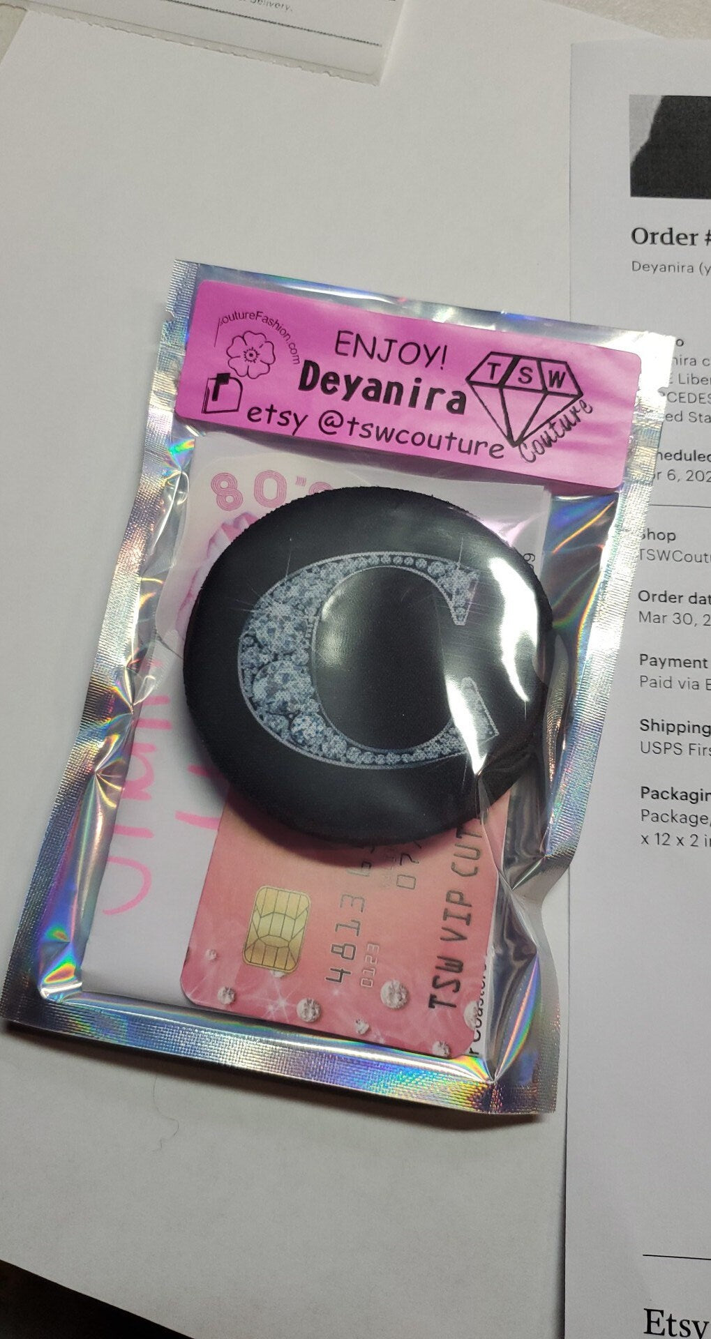 2 Never Give Up FLOWER CAR COASTERS 1 Pair Printed on Car Coasters