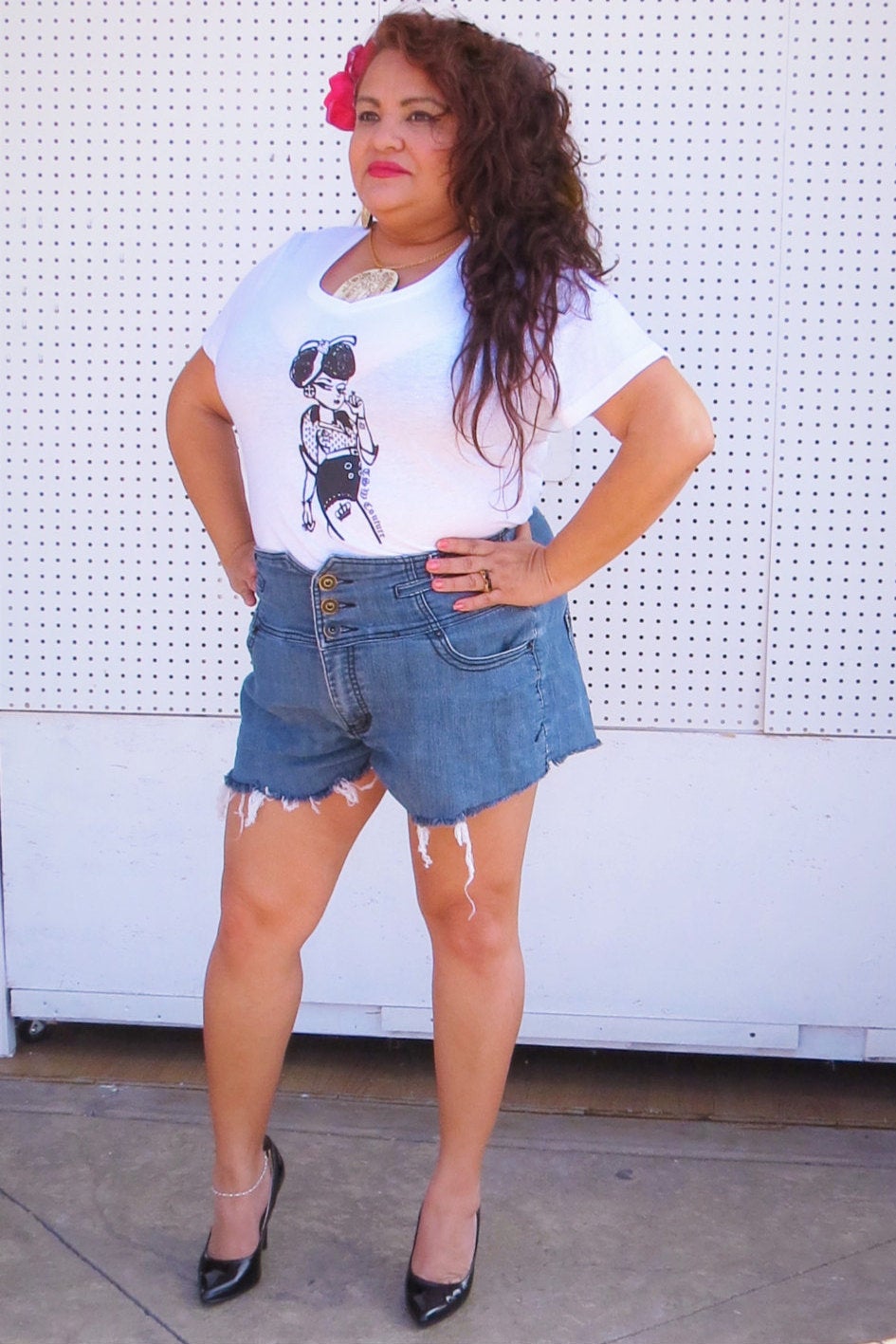 LA VIRGEN De Guadalupe Wood Pendant Necklace XL