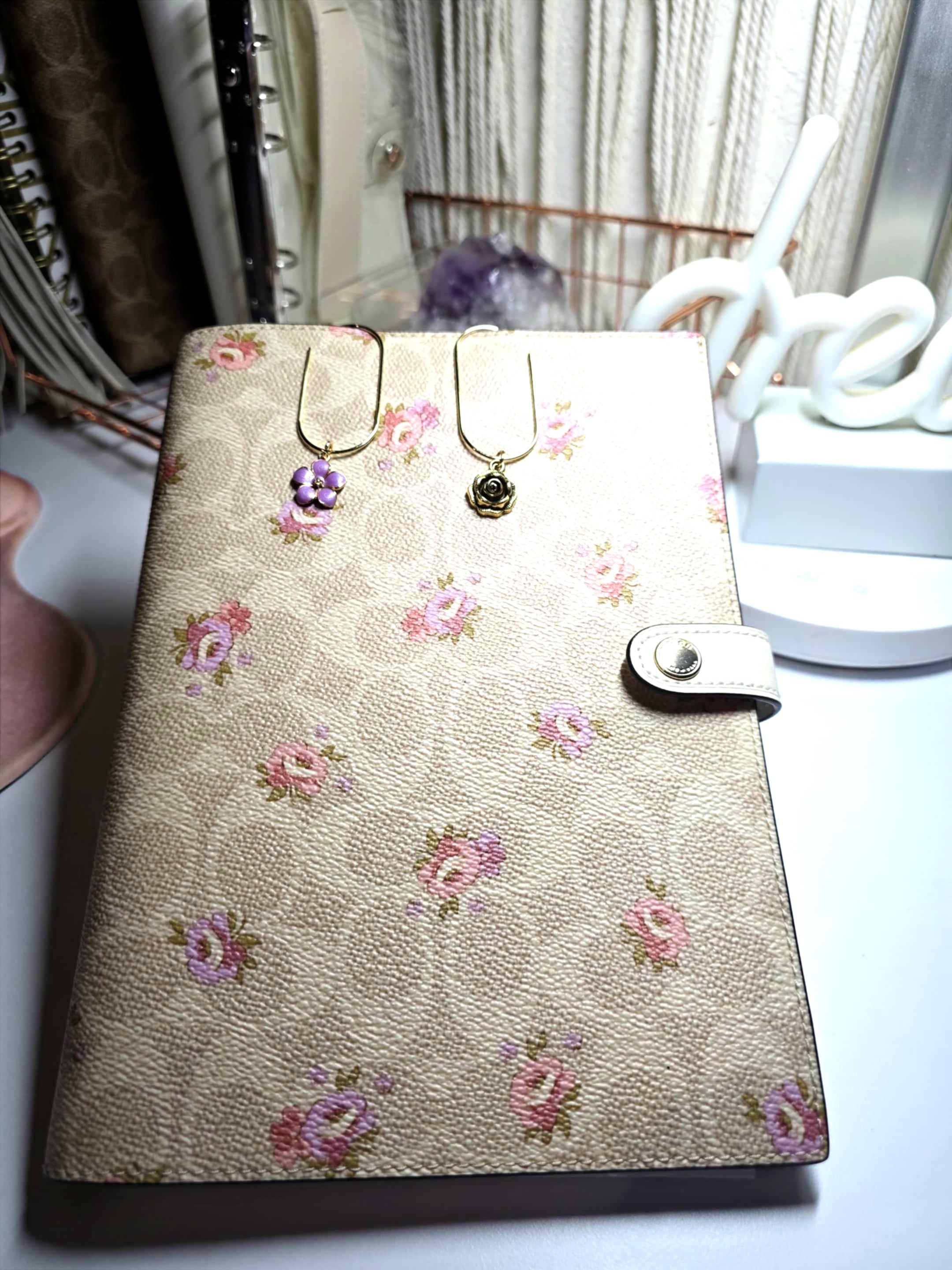 Gold Charm Paper Clip Bookmark