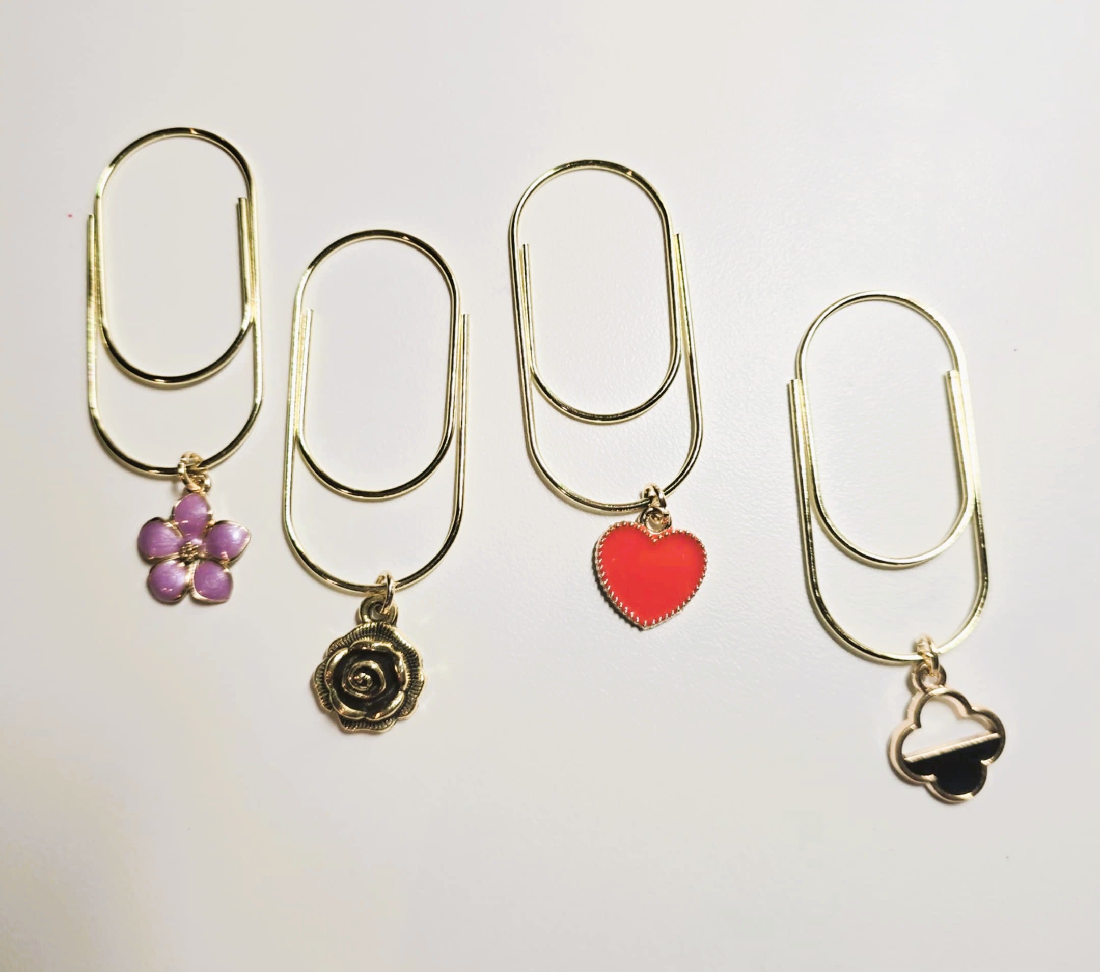 Gold Charm Paper Clip Bookmark