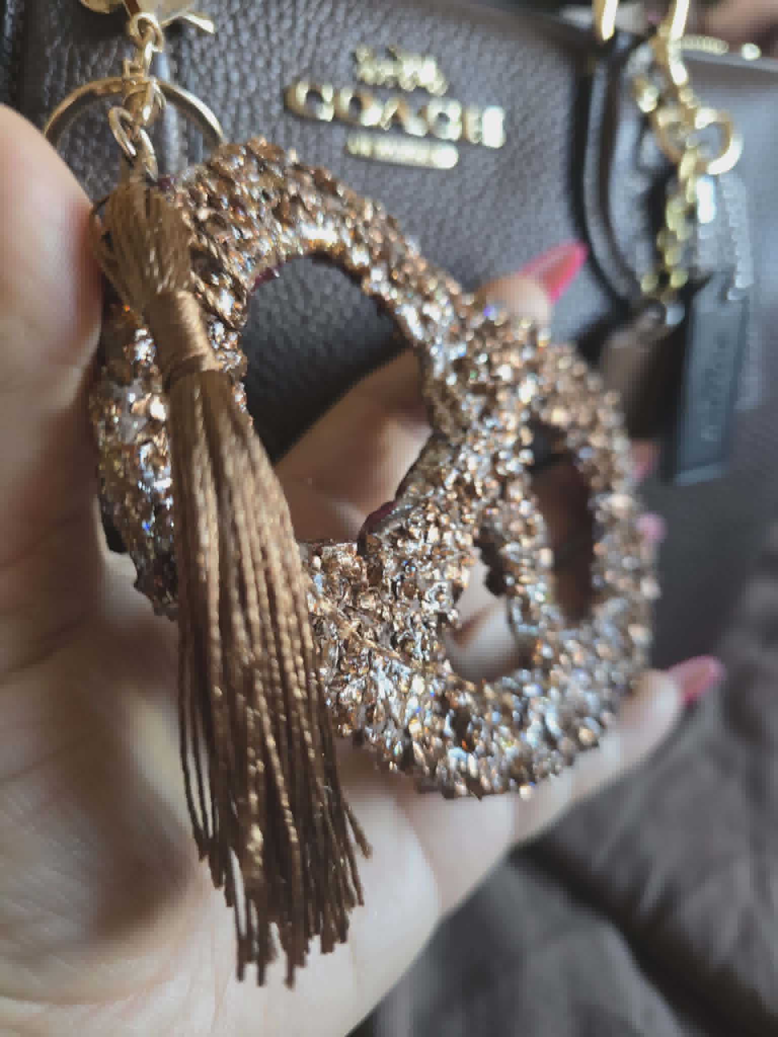 Blingy pretzel purse charm