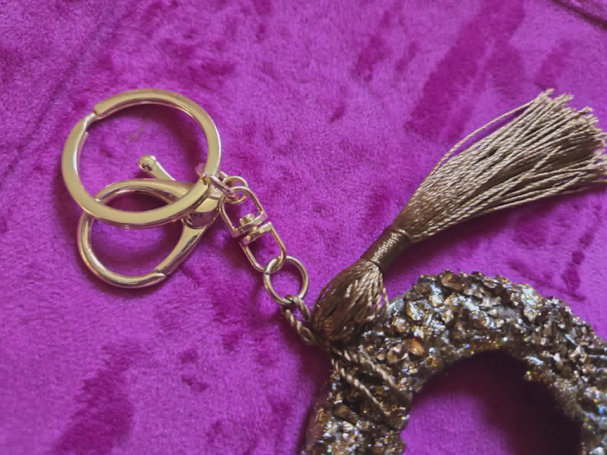 Blingy pretzel purse charm