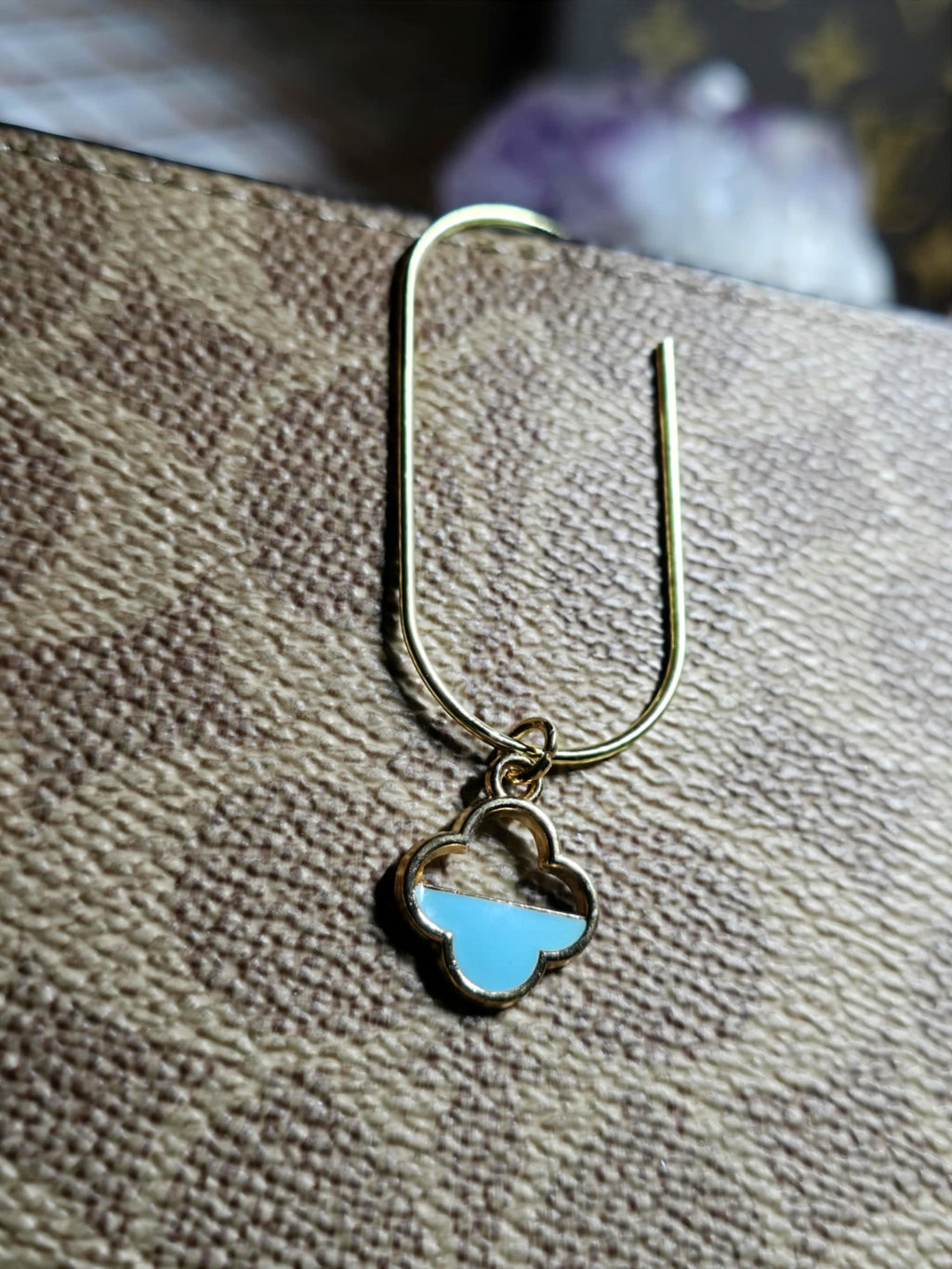 Gold Charm Paper Clip Bookmark