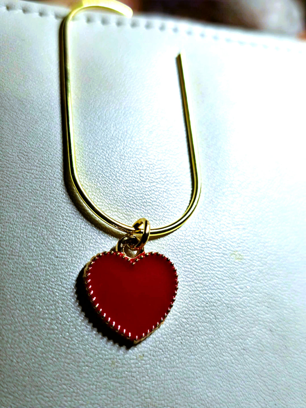 Gold Charm Paper Clip Bookmark