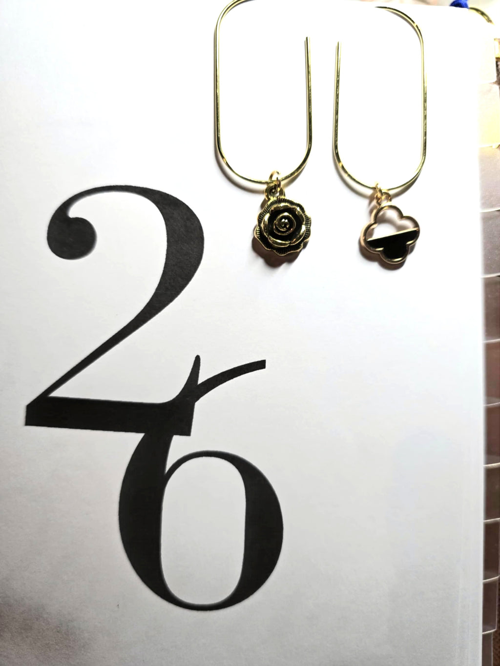 Gold Charm Paper Clip Bookmark
