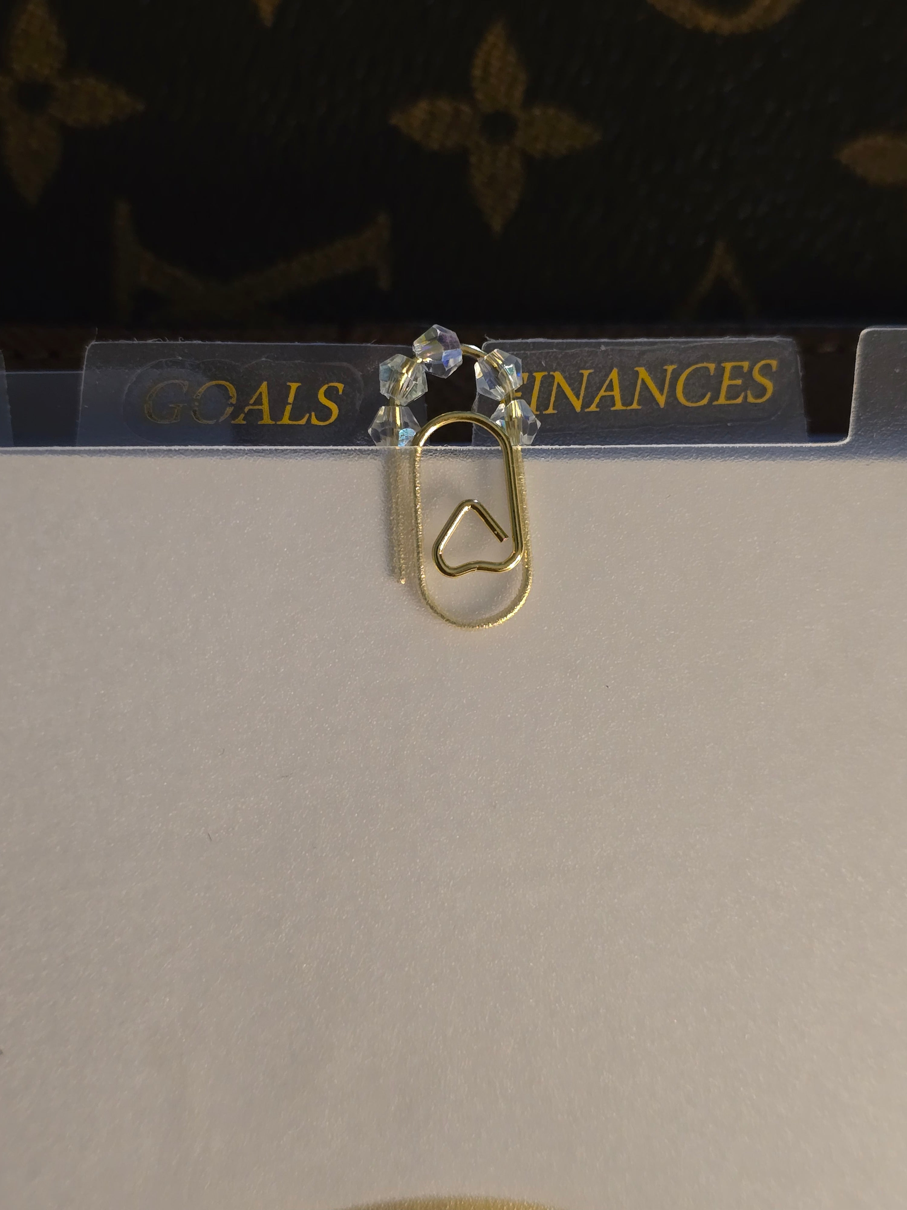 Crystal Mini Paper Clip Bookmark