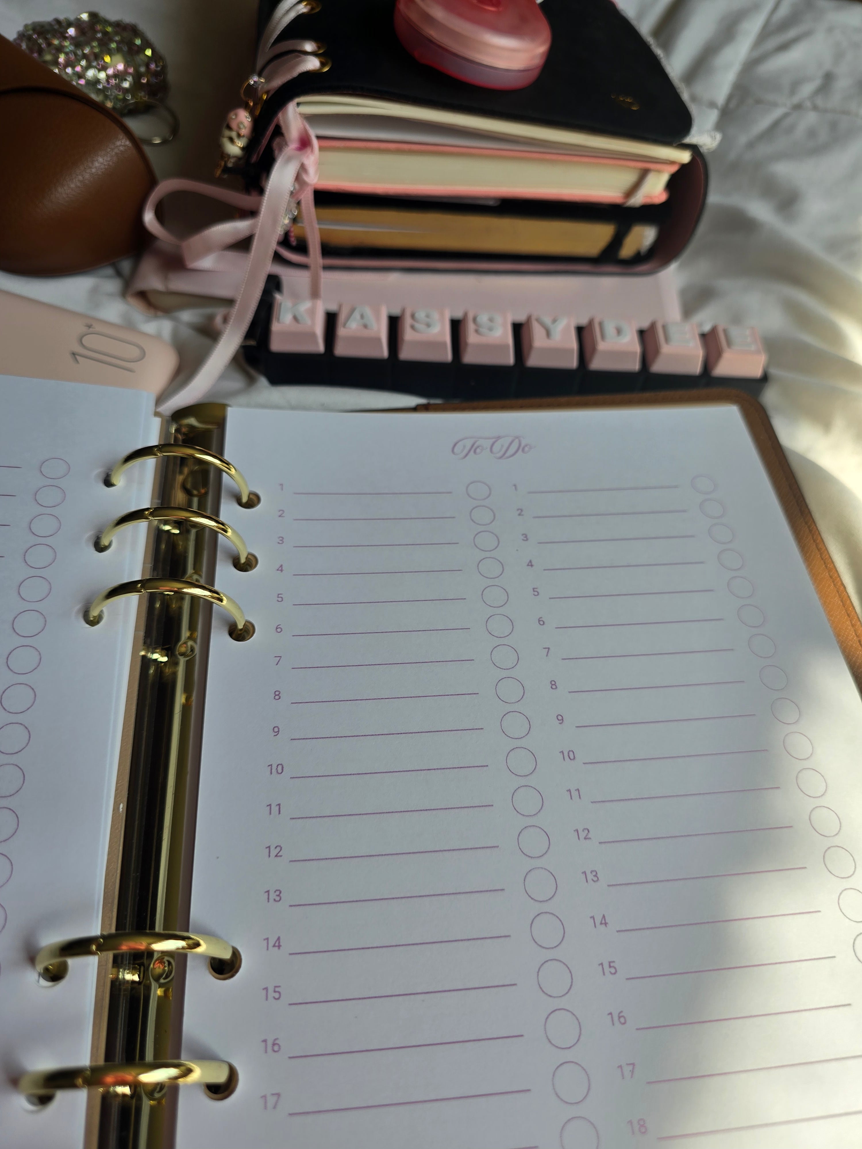 A5 PINK Planner Inserts (GM) Standard Kit