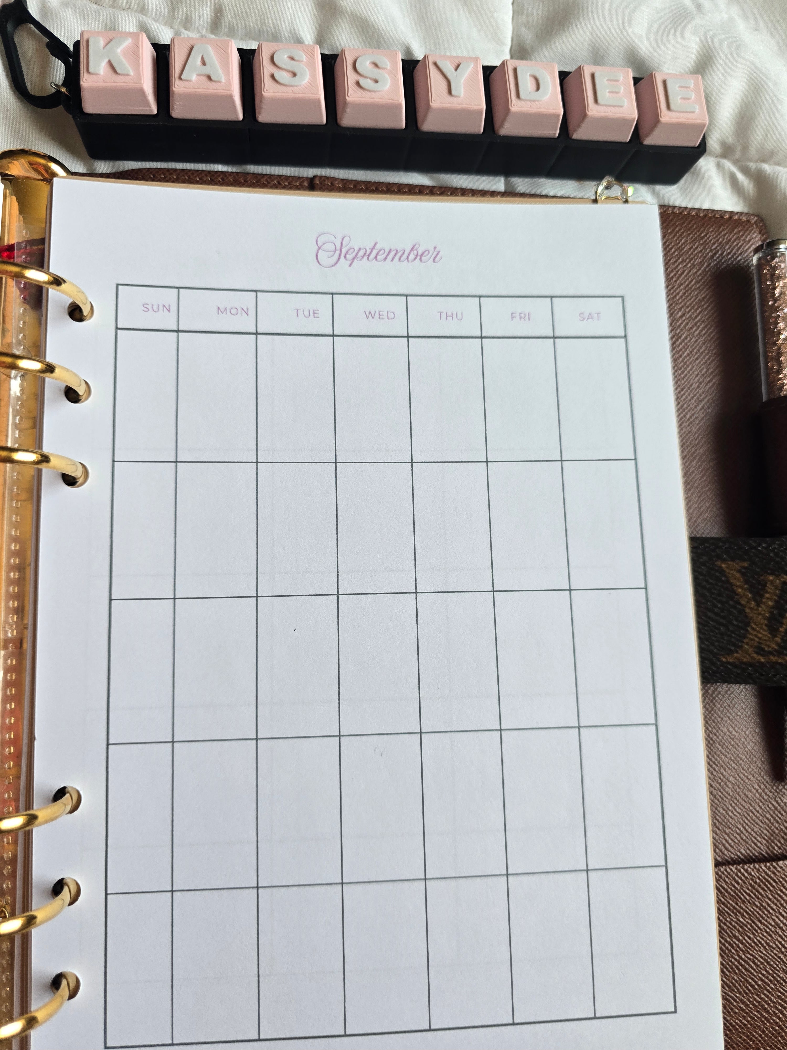 A5 PINK Planner Inserts (GM) Standard Kit