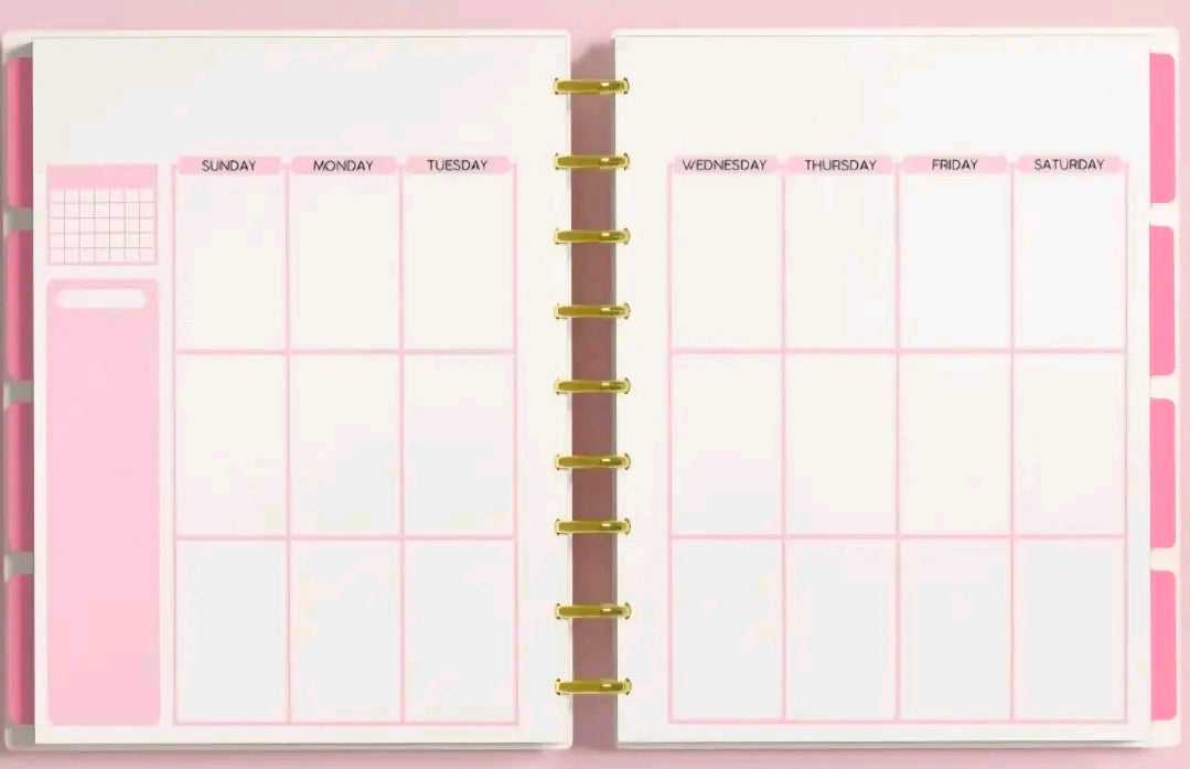 A5 Slim Inserts for Coach Agenda-undated larger squares