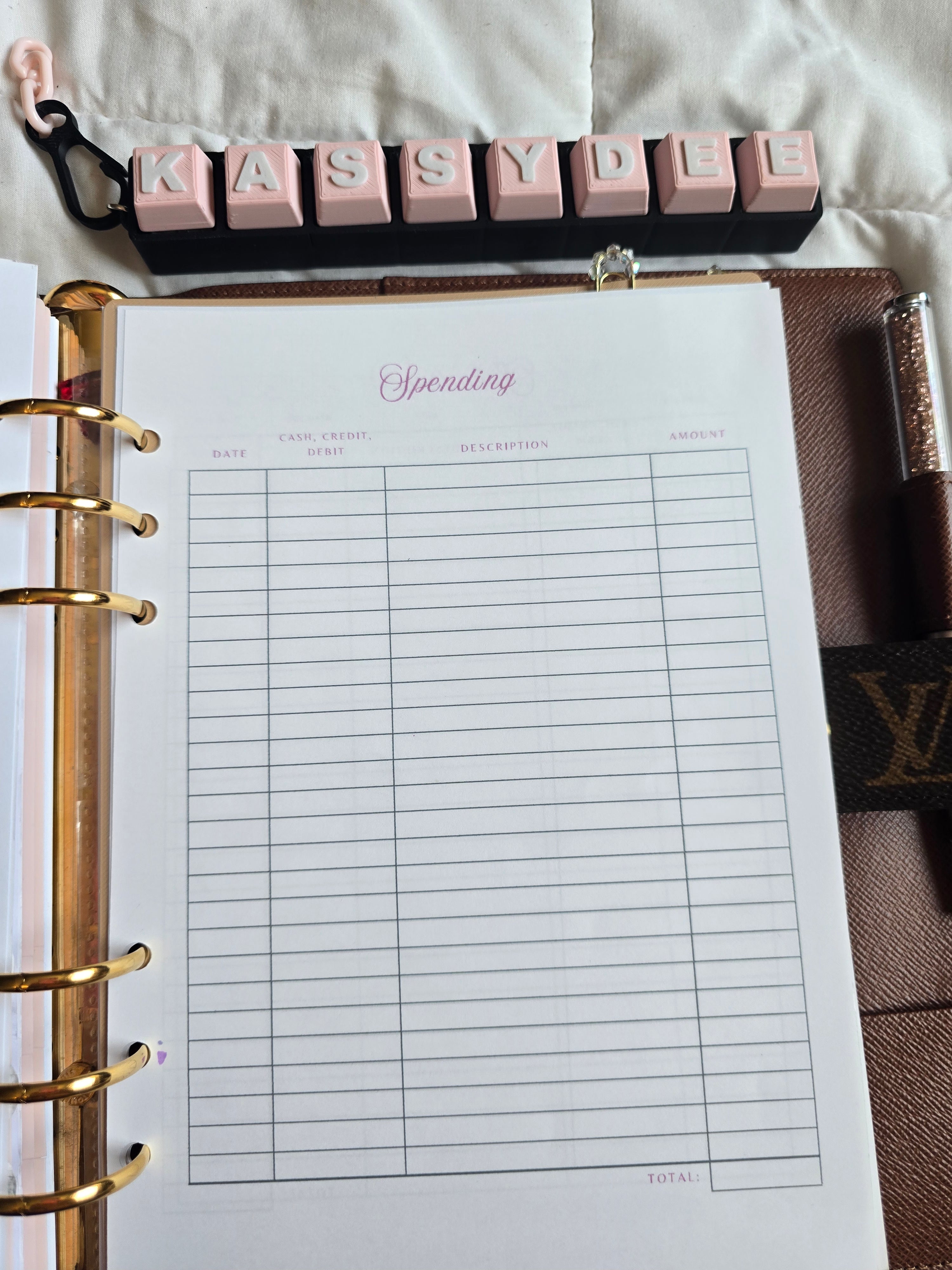 A5 PINK Planner Inserts (GM) Standard Kit