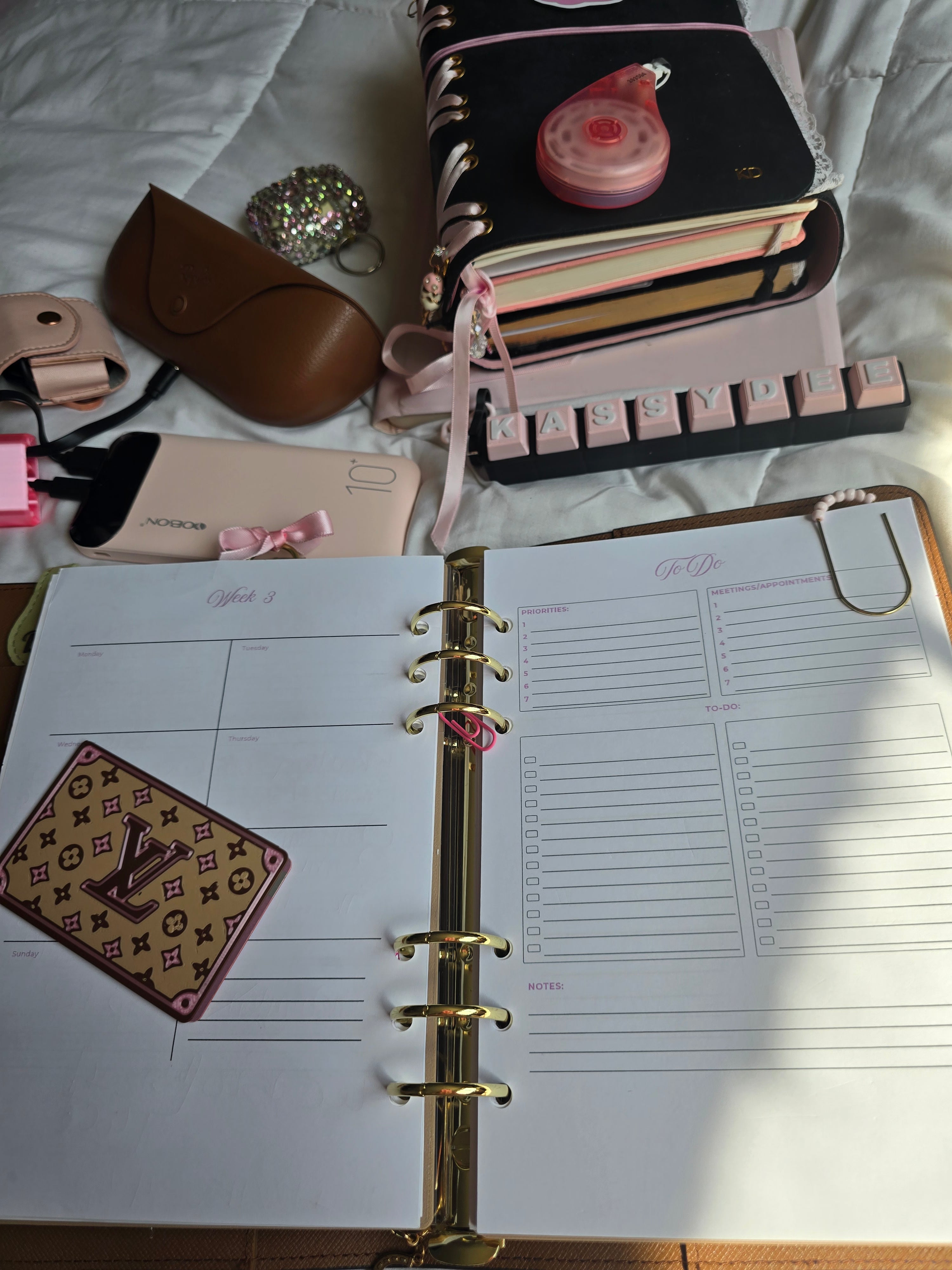 A5 PINK Planner Inserts (GM) Standard Kit