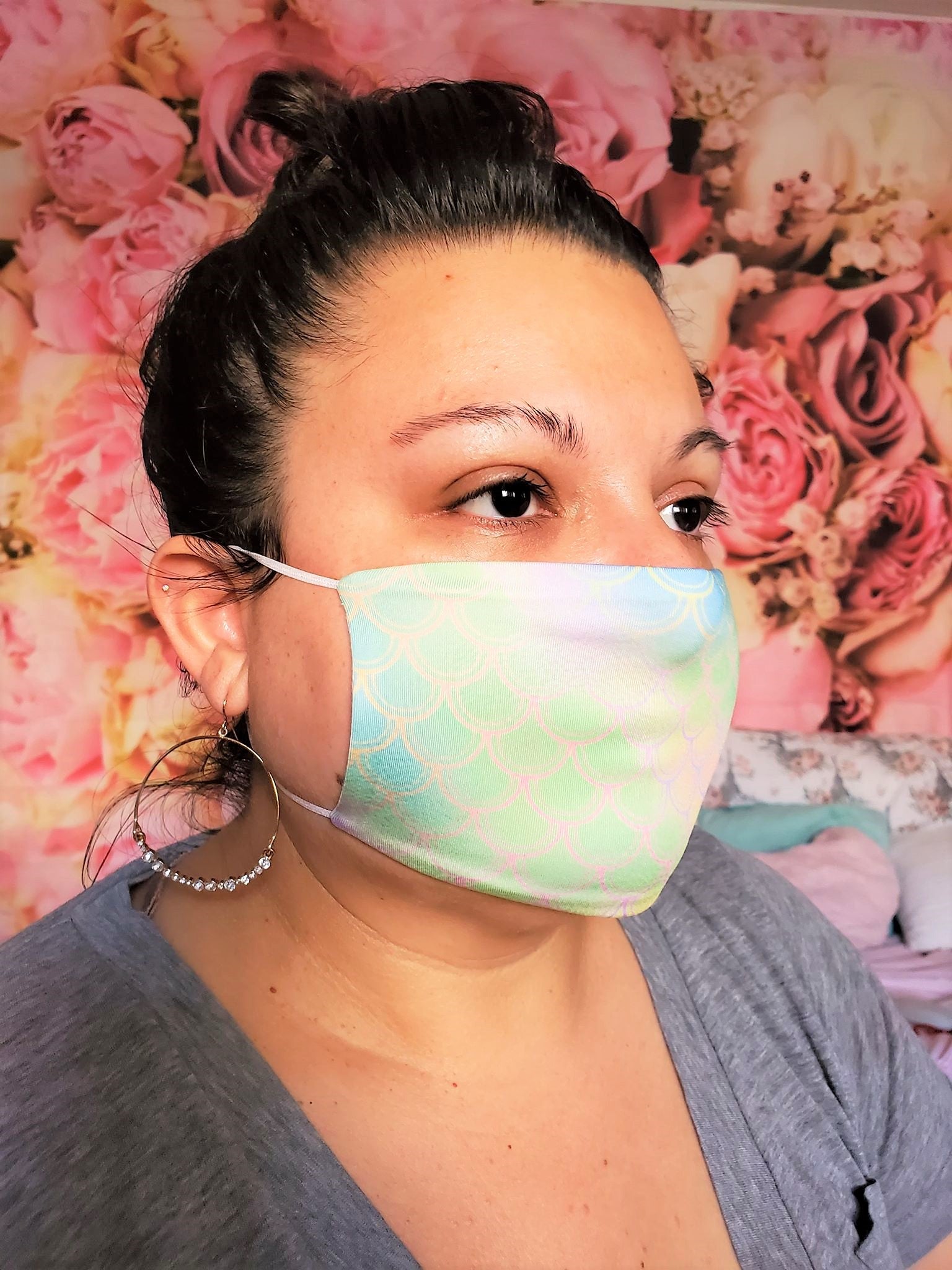 "Mermaid Luver" Adult Face Mask Organic Cotton