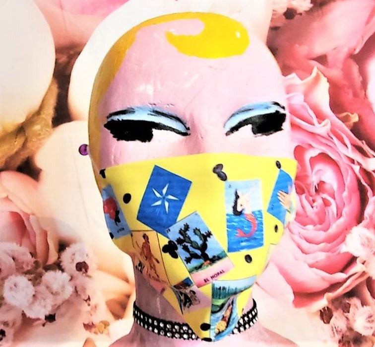 "Loteria" with Beans Adult Face Mask Organic Cotton