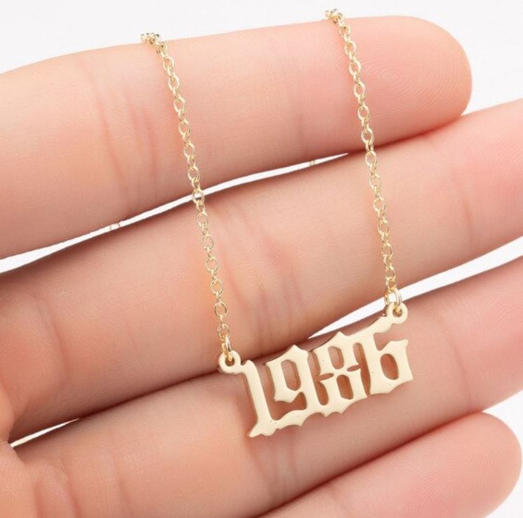 Year Number Necklace