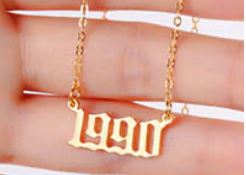 Year Number Necklace
