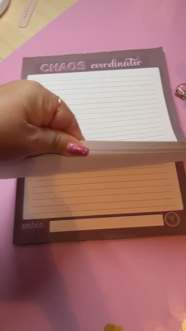 CHAOS Coordinator Rootbeer Notepad and Pink Diamond Pen